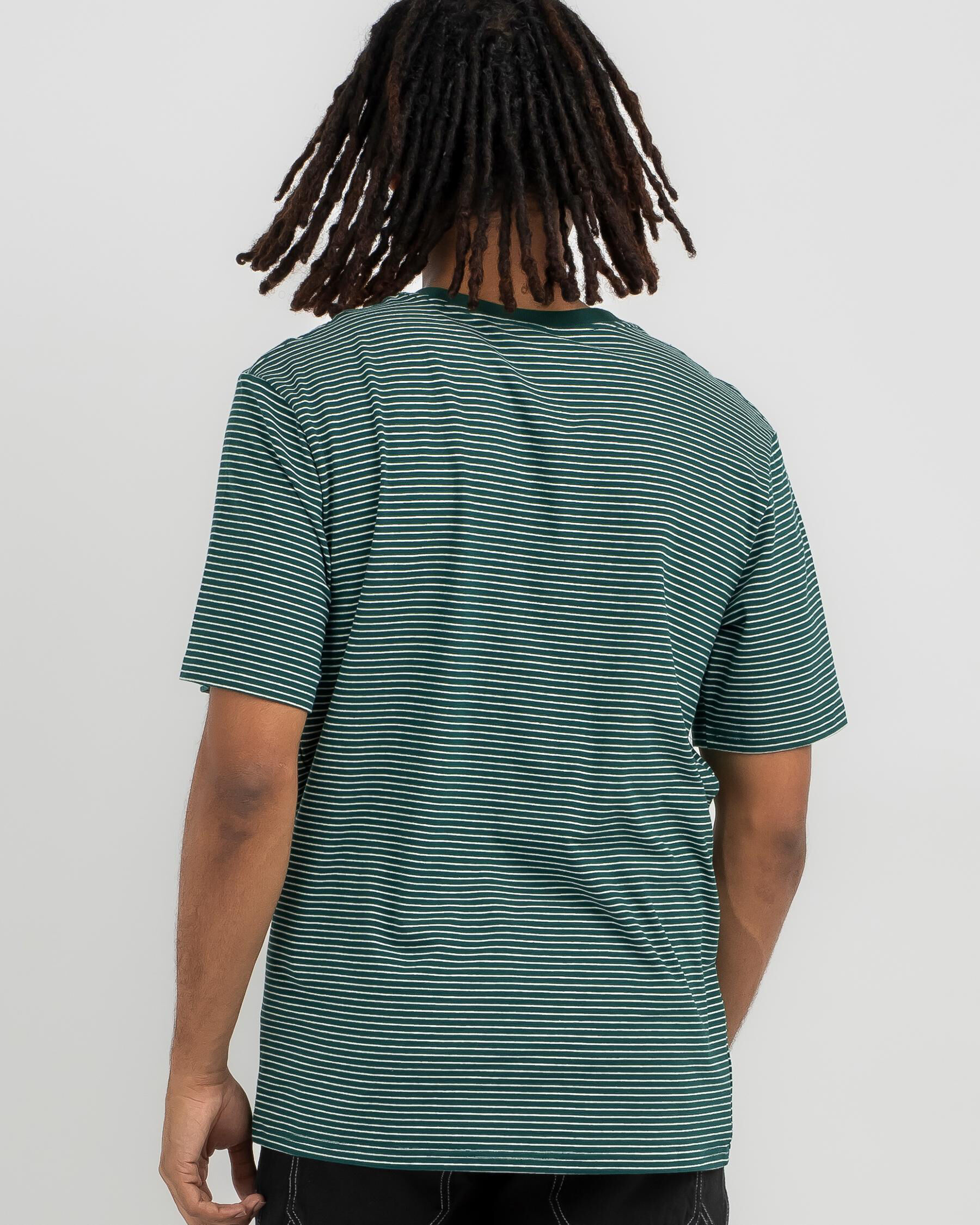 Toil Solid Striped T-Shirt - Dark Green slider