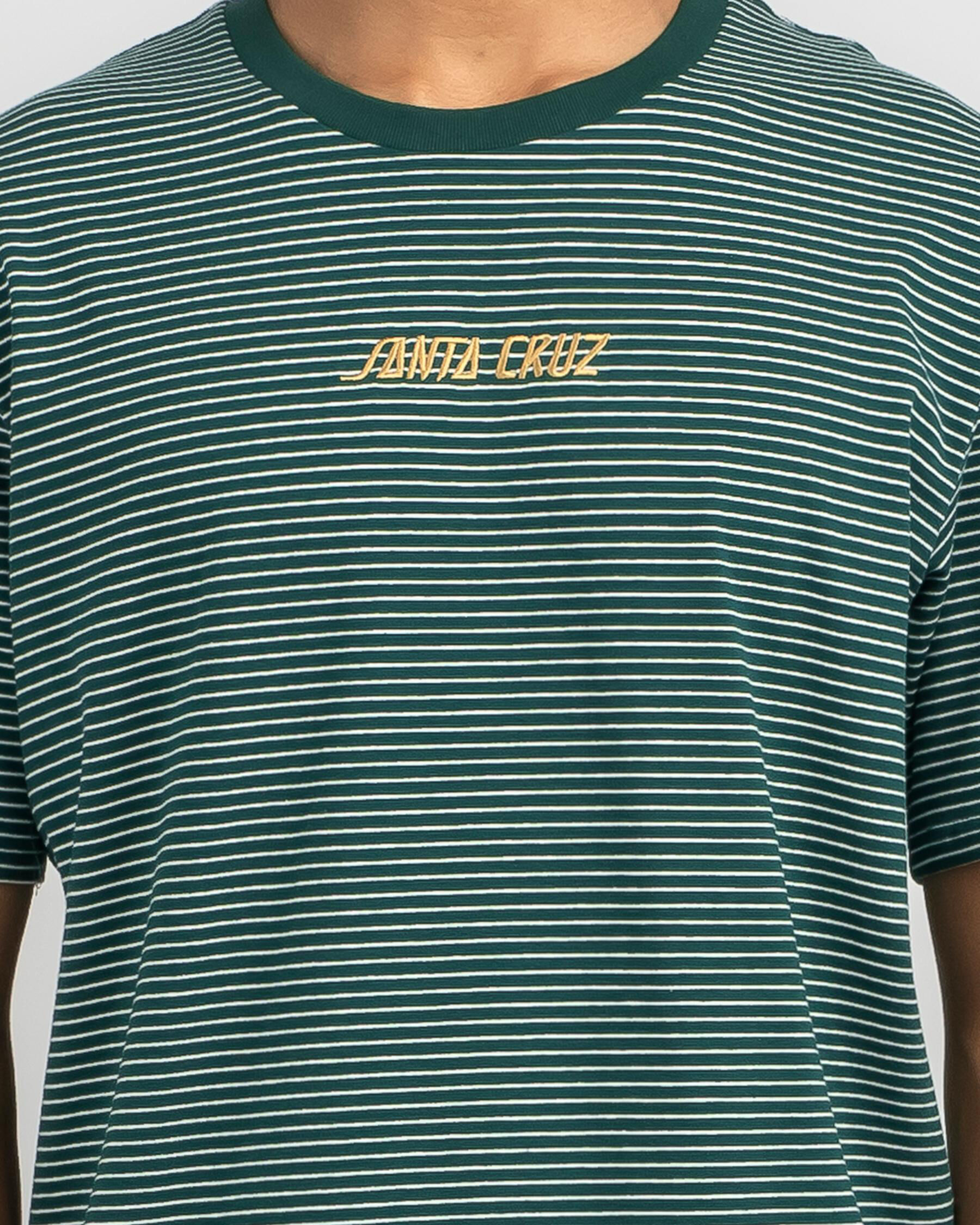 Toil Solid Striped T-Shirt - Dark Green slider