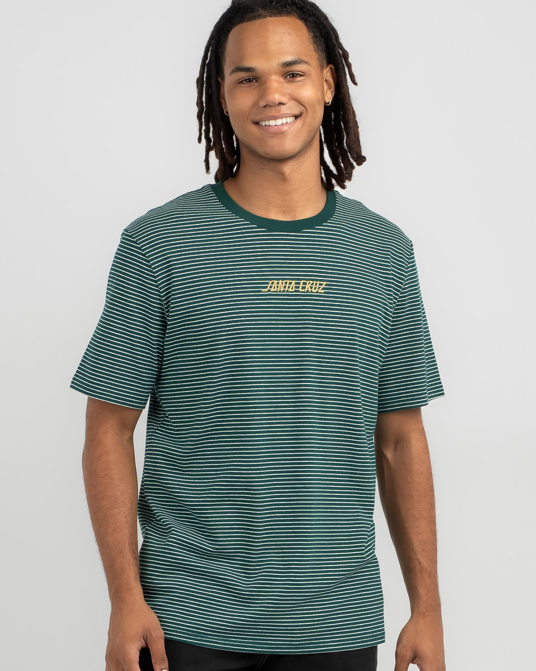 Toil Solid Striped T-Shirt - Dark Green slider