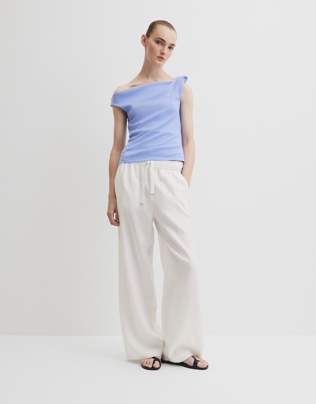 Twist Shoulder Top - Cornflower