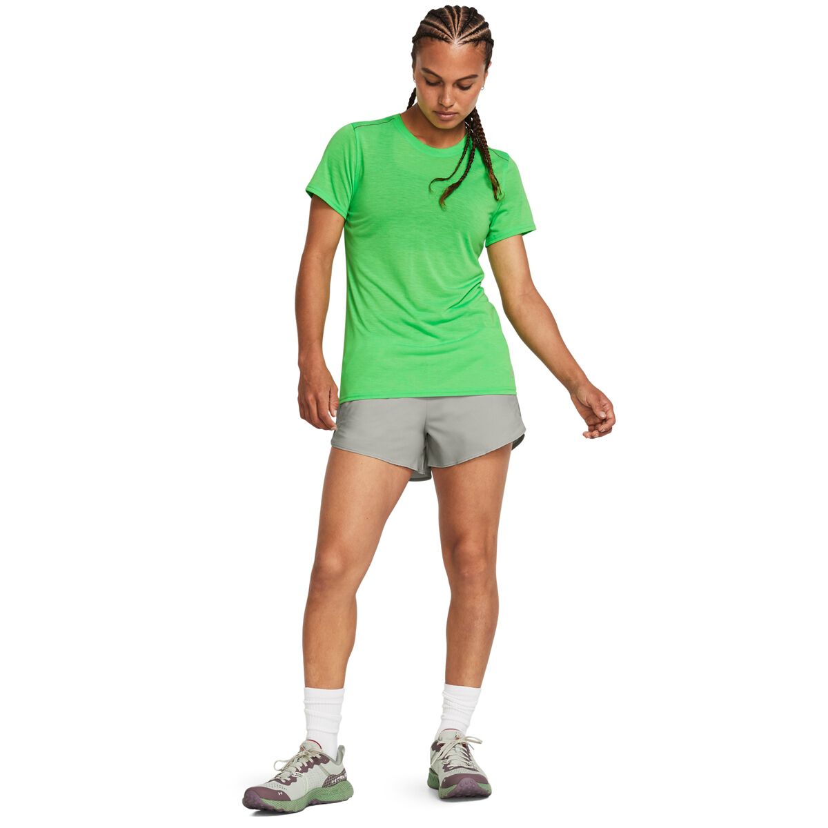 Under Armour Womens Anywhere Training Shorts - Green slider