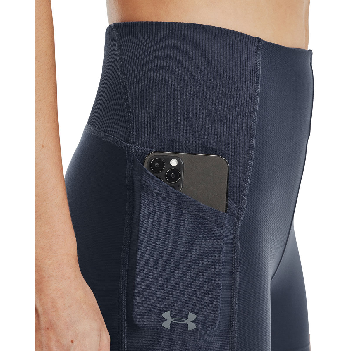 Under Armour Womens BTG Mid Rise Shorty Training Shorts - Grey slider