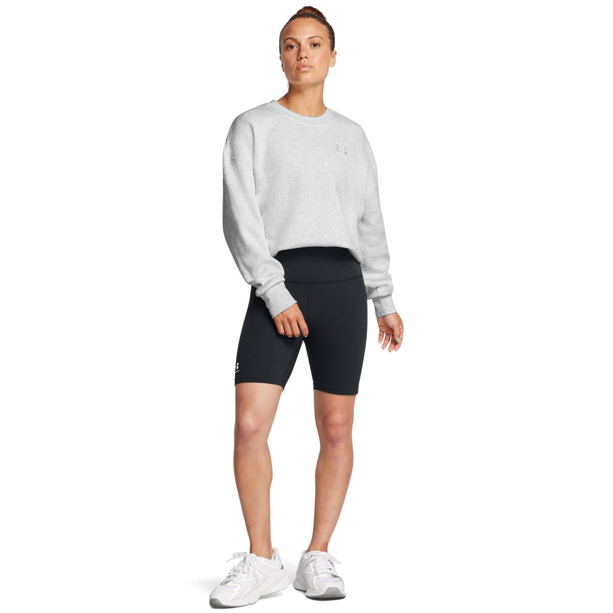 Under Armour Womens Campus 7 Inch Short Tights - Black/White slider