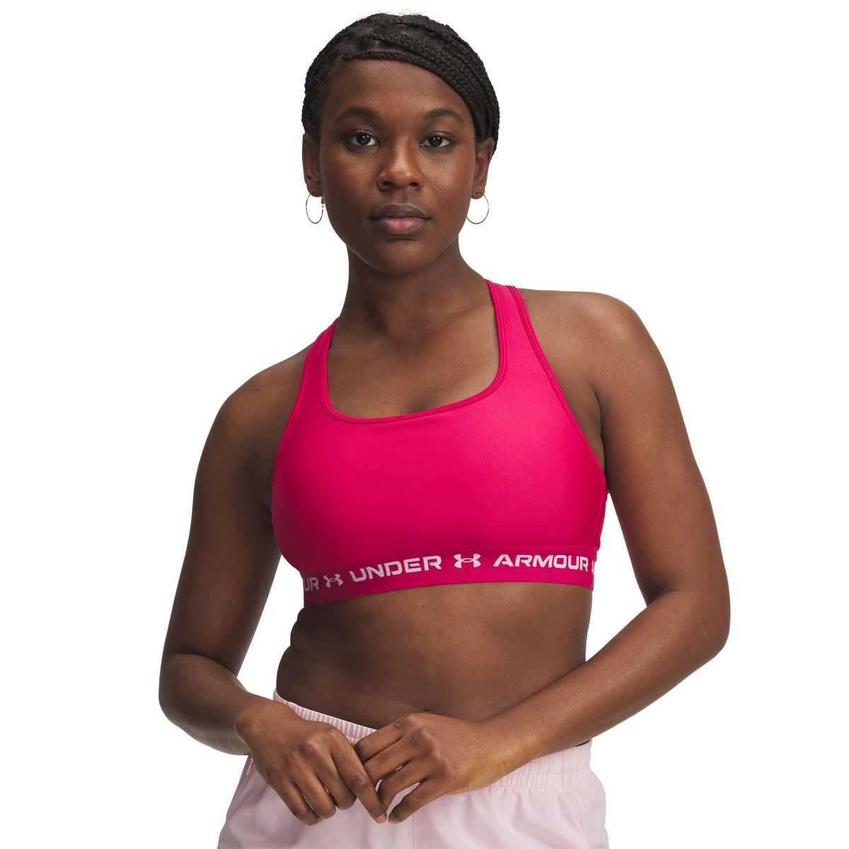 Under Armour Womens Crossback Mid Bra - Fuschia