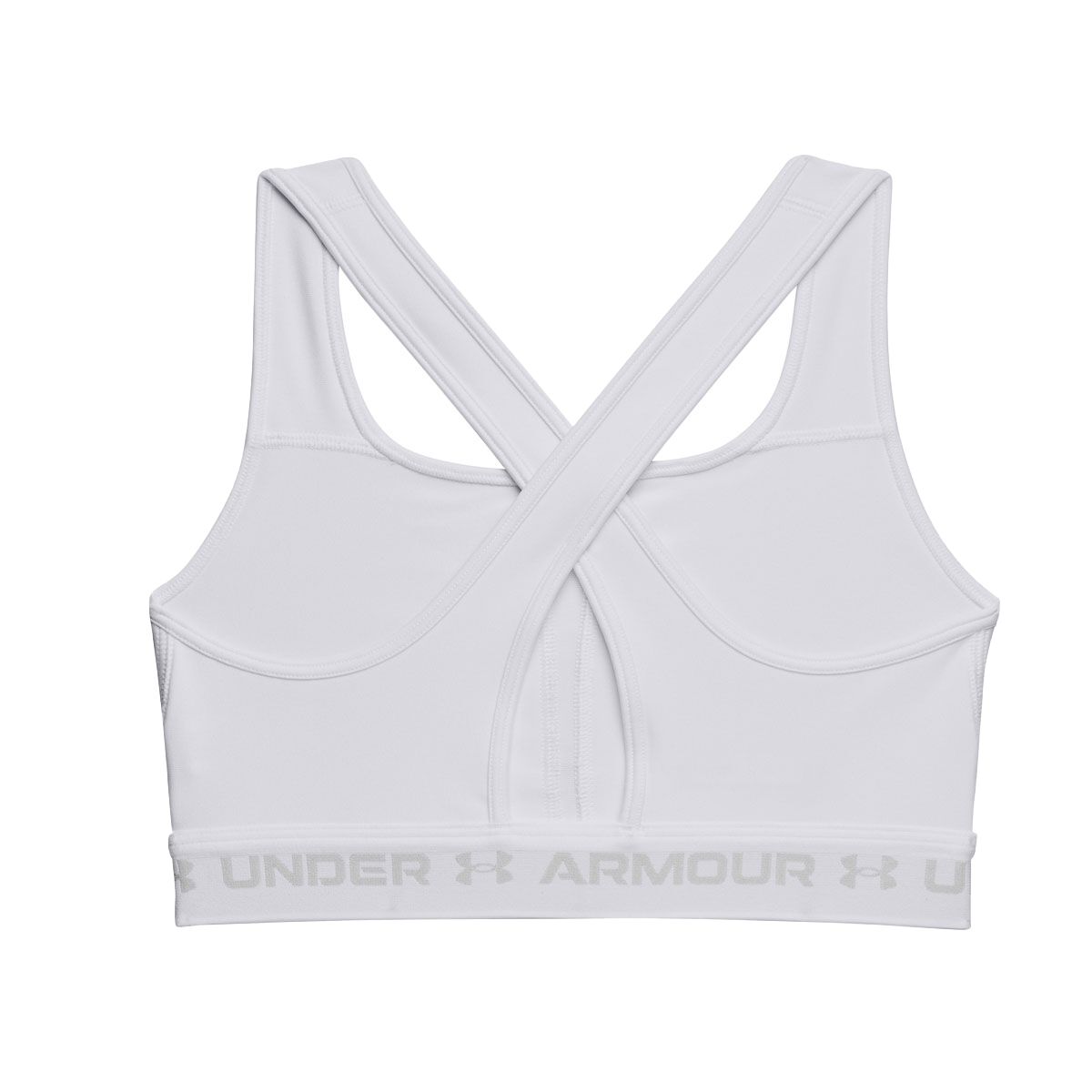 Under Armour Womens Crossback Mid Bra White/White/Grey XS - White/White/Grey slider