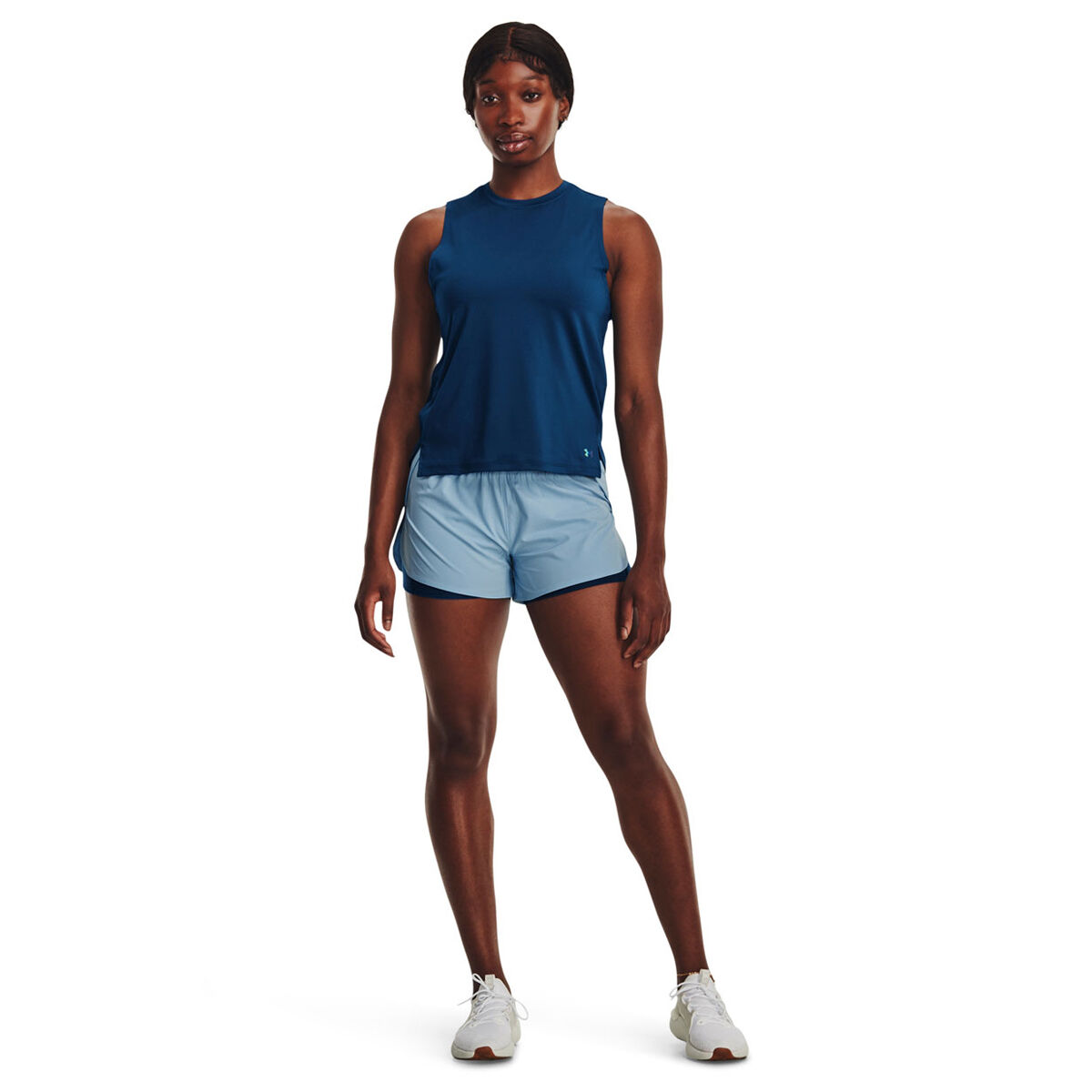 Under Armour Womens Flex Woven 2 in 1 Shorts Blue XL - Blue slider