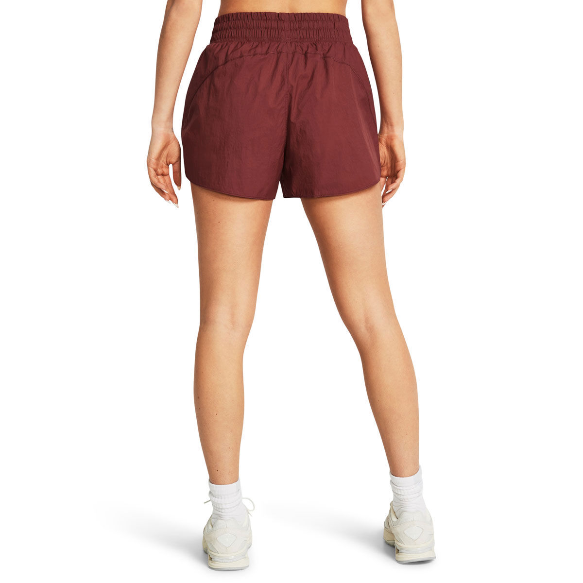 Under Armour Womens Flex Woven 3 Inch Crinkle Shorts - Red slider