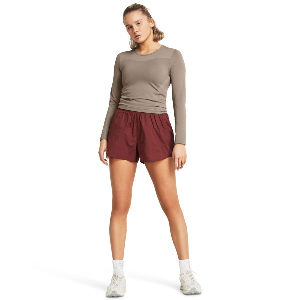 Under Armour Womens Flex Woven 3 Inch Crinkle Shorts Red XS - Red slider