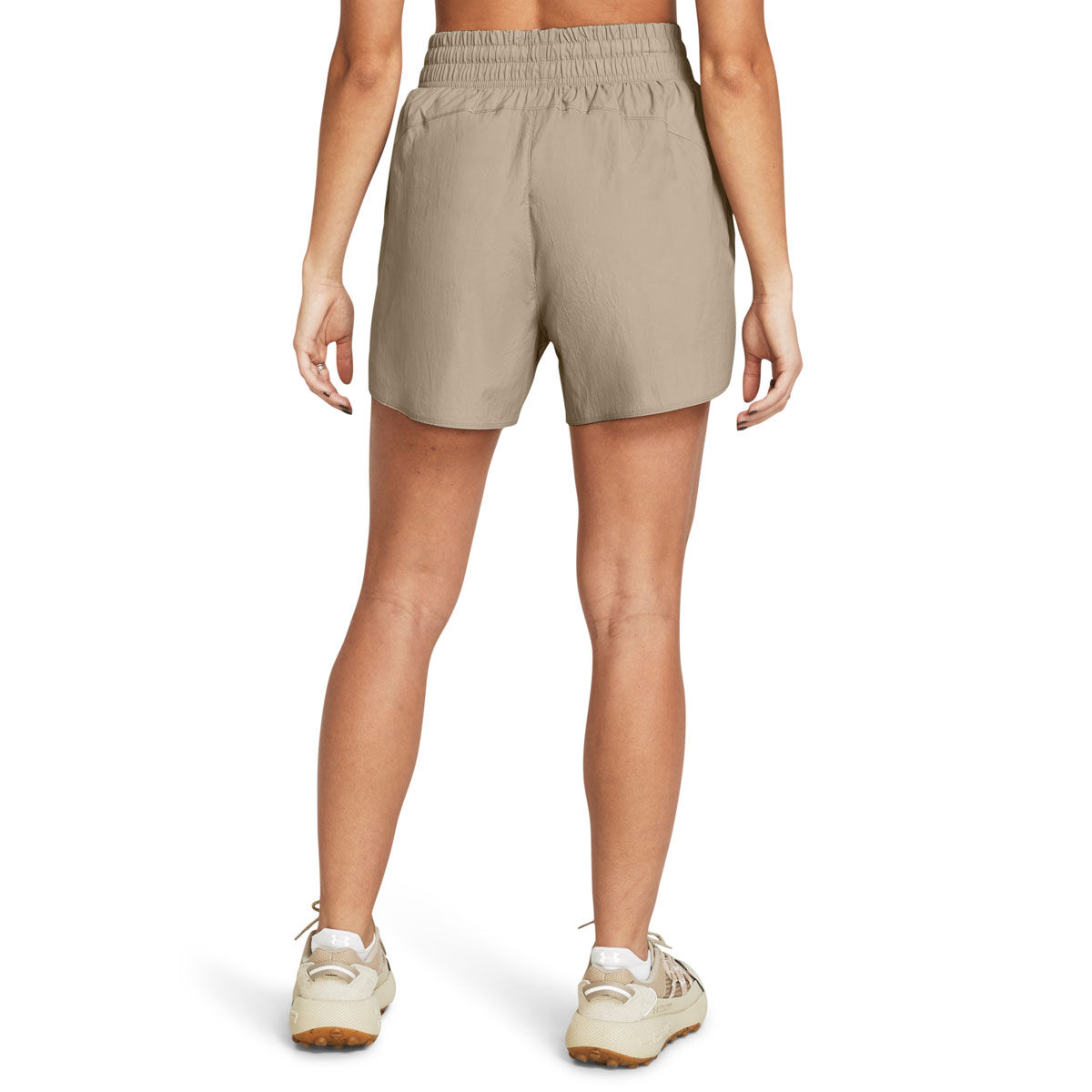 Under Armour Womens Flex Woven 5 Inch Crinkle Shorts - Grey slider