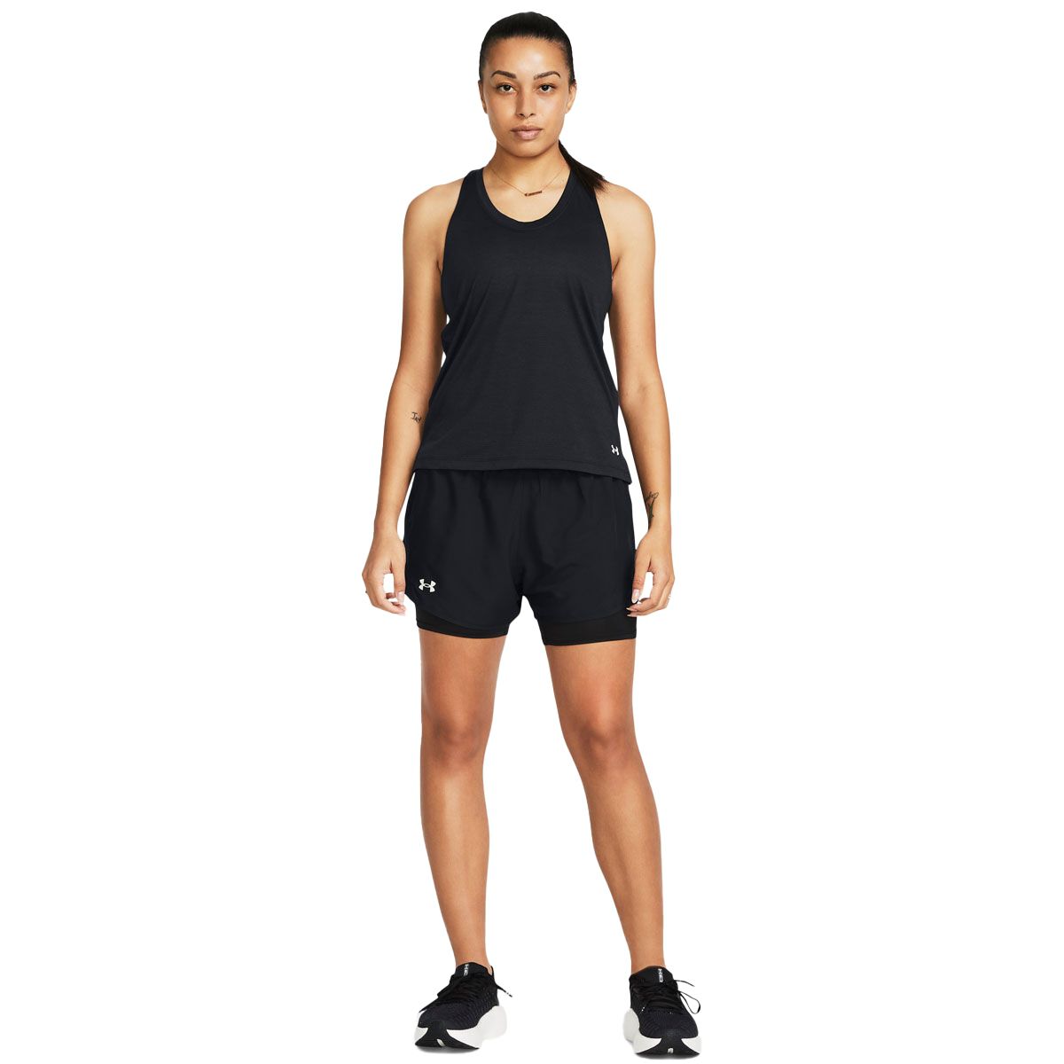 Under Armour Womens Fly by 2 in 1 Shorts - Black slider