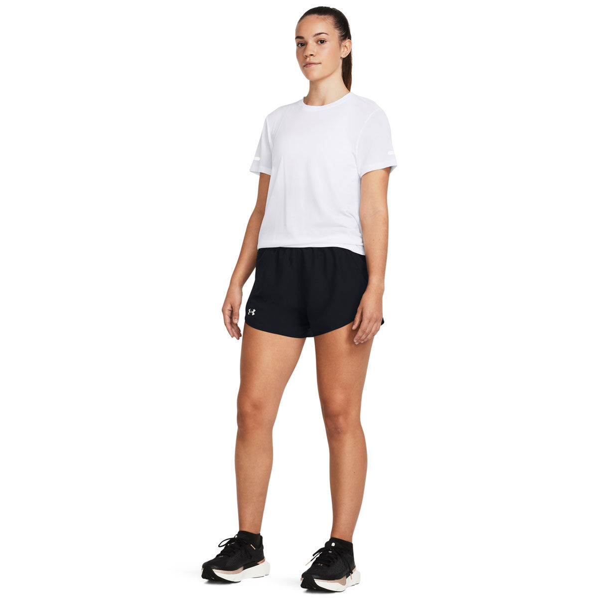 Under Armour Womens Fly By 3 Inch Running Shorts - Black slider