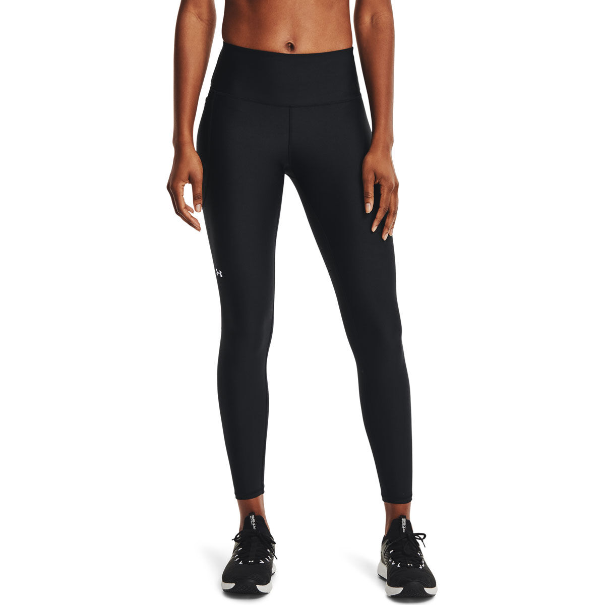 Under Armour Womens HeatGear Armour High Rise Full Length Tights - Black/White slider