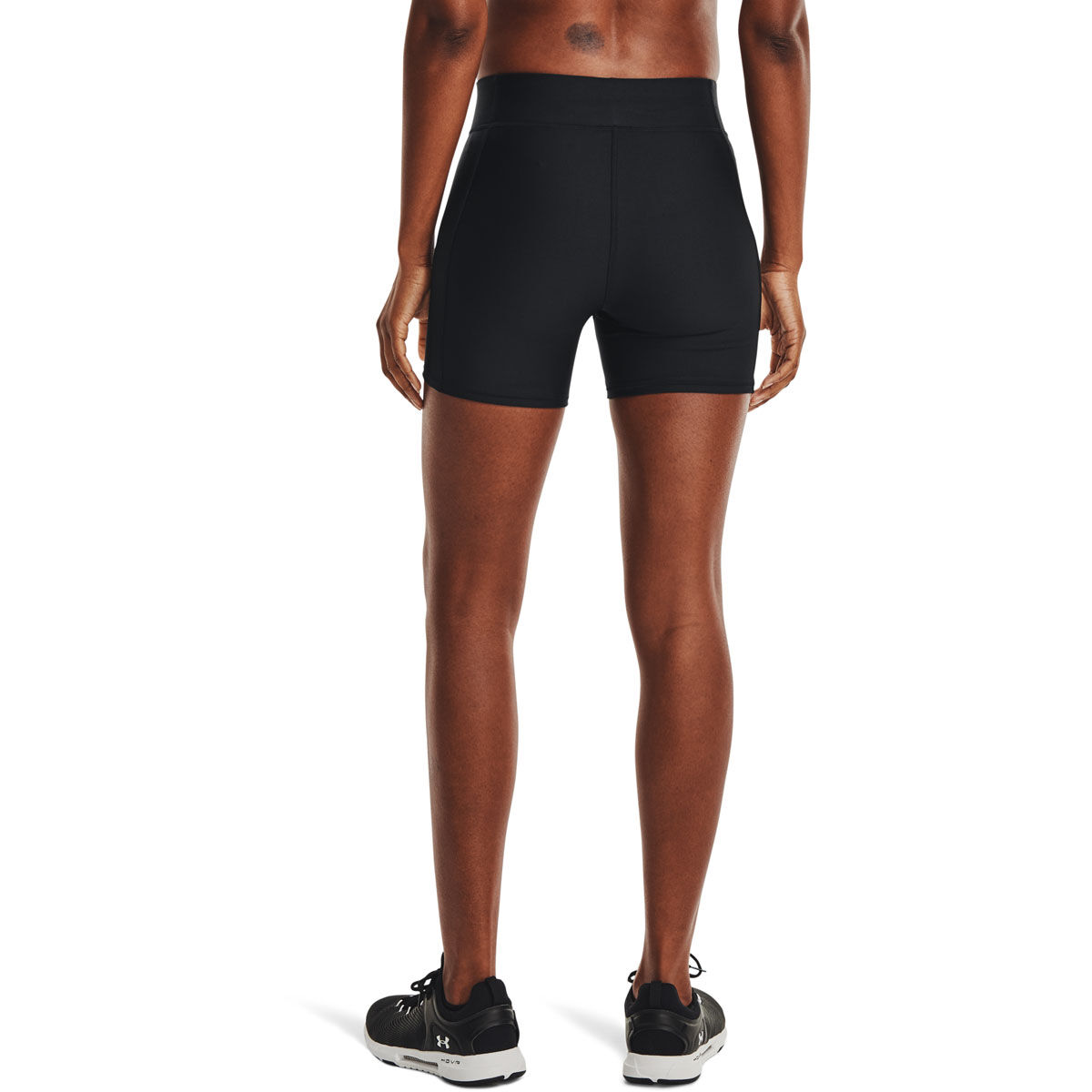 Under Armour Womens HeatGear Armour Mid Rise Middy Training Shorts - Black slider