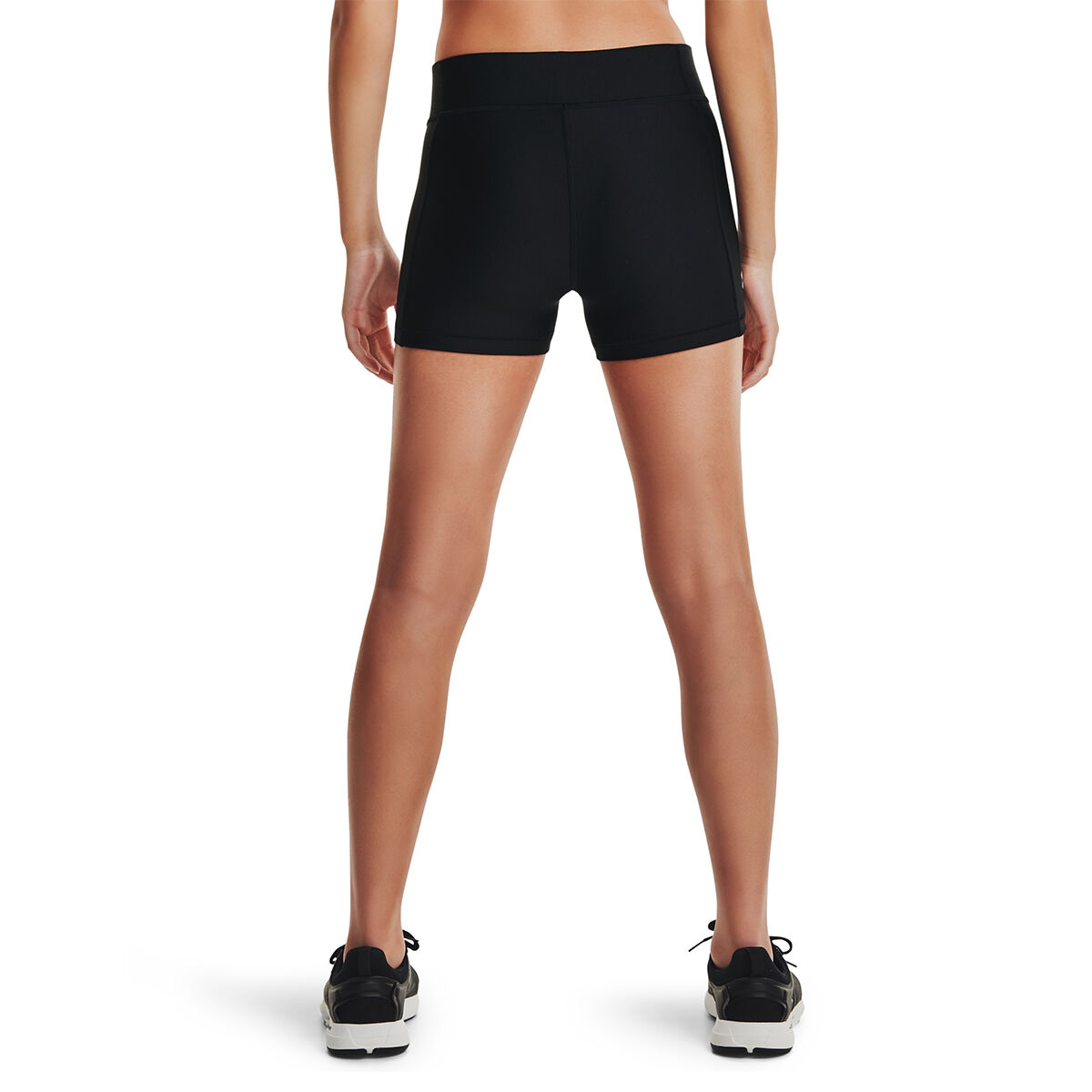 Under Armour Womens HeatGear Armour Mid Rise Shorty Training Shorts - Black slider