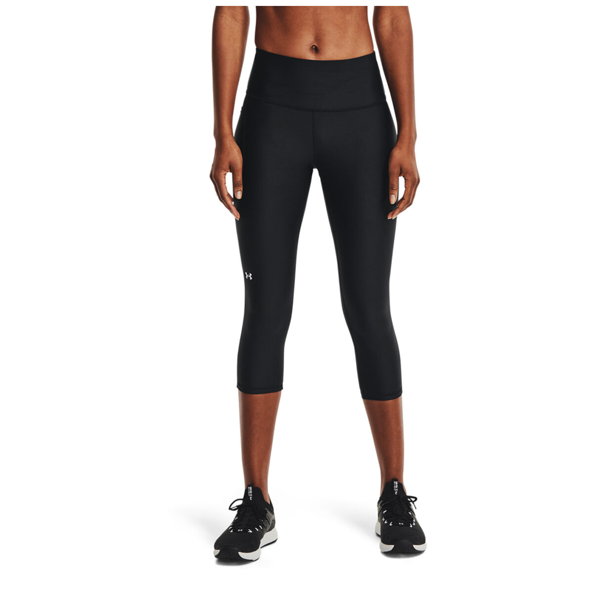 Under Armour Womens HeatGear Armour No Slip Capri Tights - Green slider