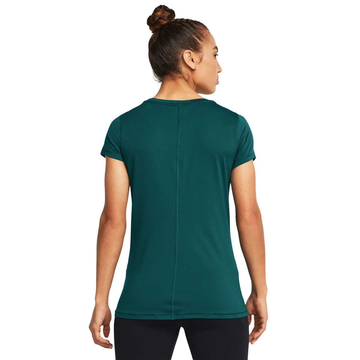 Under Armour Womens HeatGear Armour Training Tee Teal S - Teal slider
