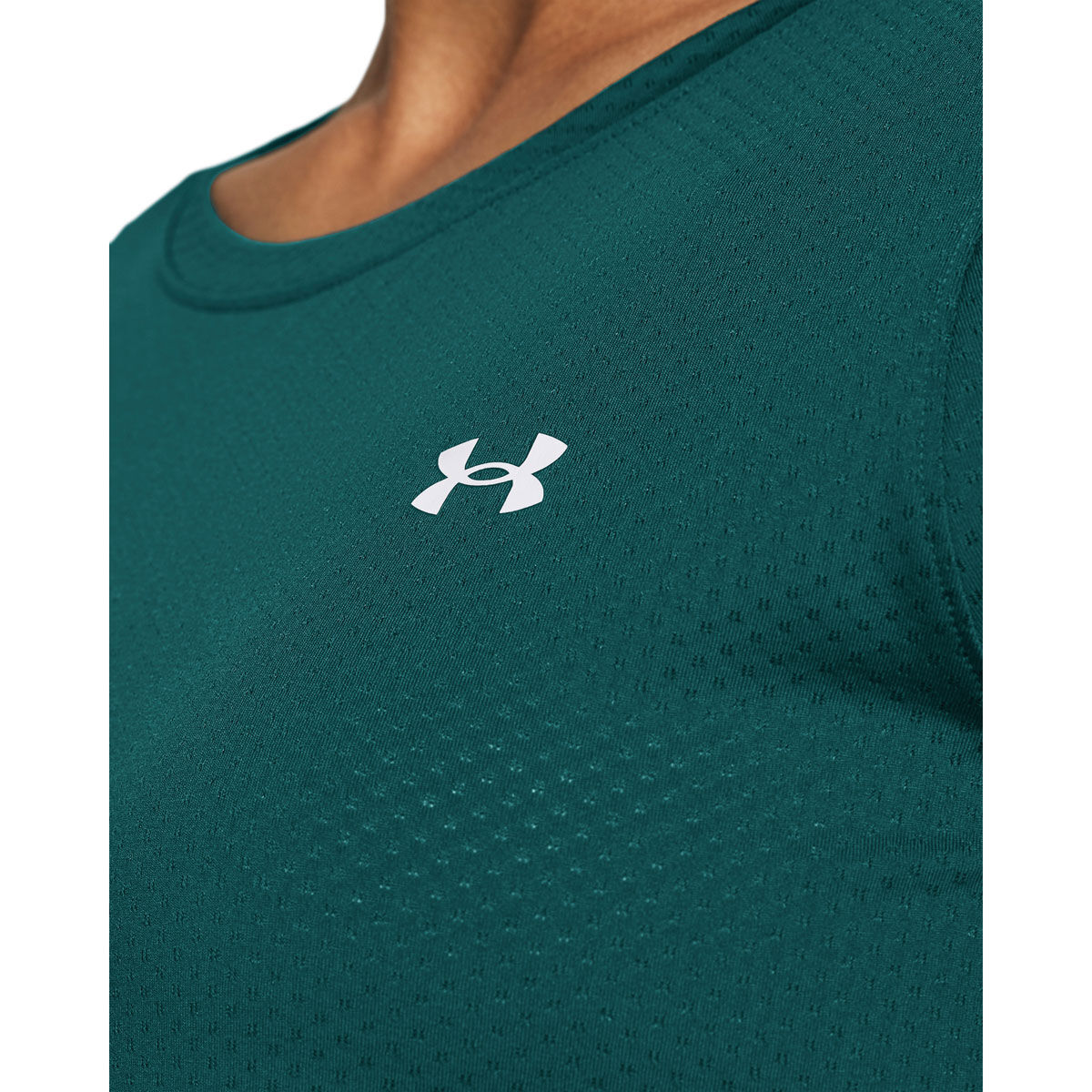 Under Armour Womens HeatGear Armour Training Tee Teal S - Teal slider