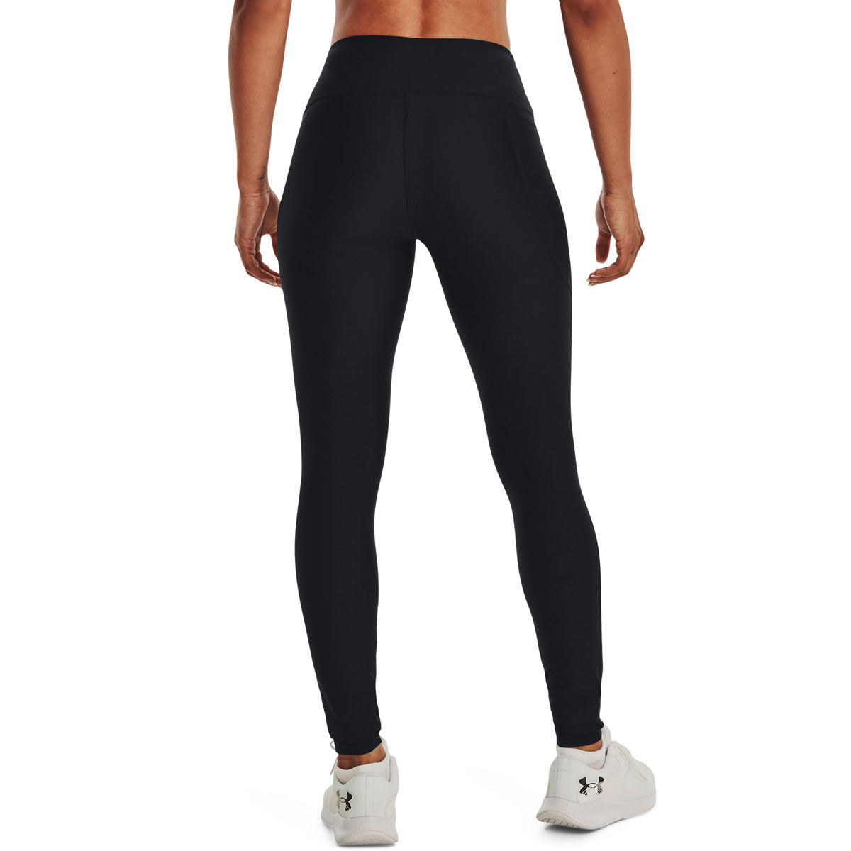 Under Armour Womens HeatGear Branded Full Length Tights - Black slider