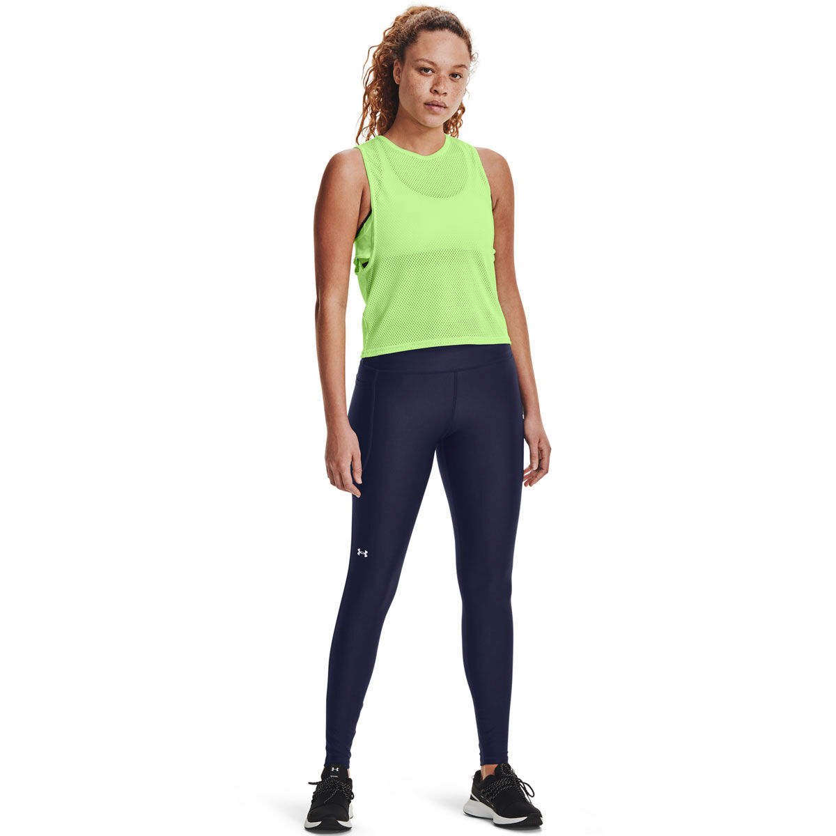 Under Armour Womens HeatGear No Slip Full Length Tights - Navy slider