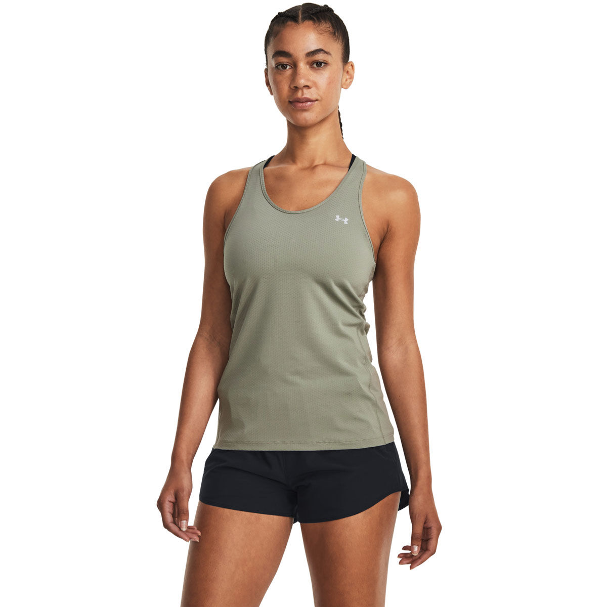 Under Armour Womens HeatGear Racer Tank Green L - Green