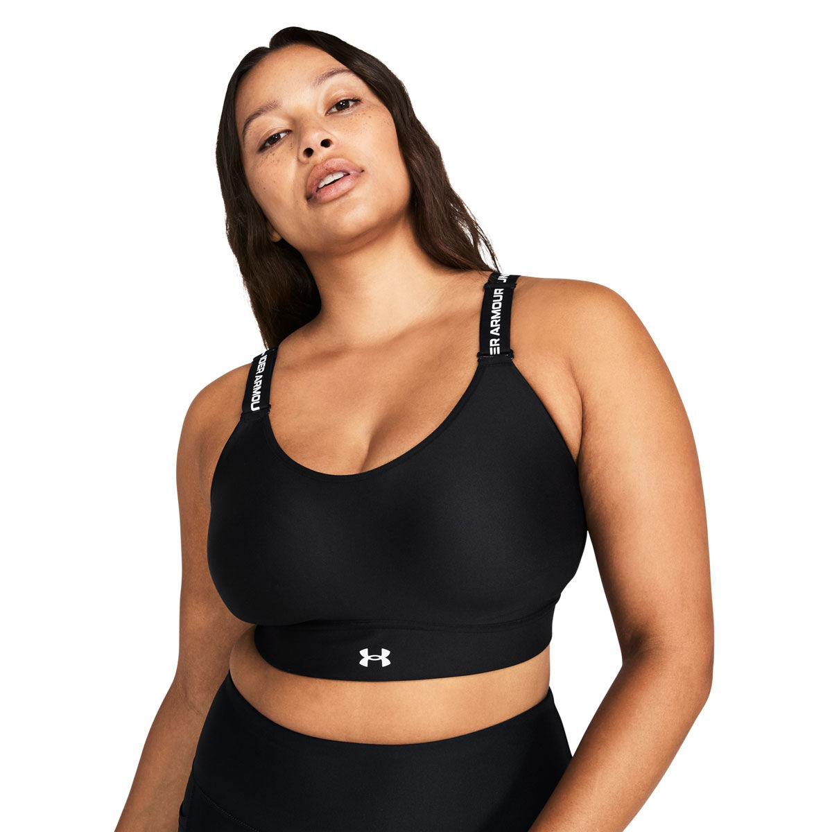 Under Armour Womens Infinity 2.0 Medium Support Sports Bra - Black/White slider