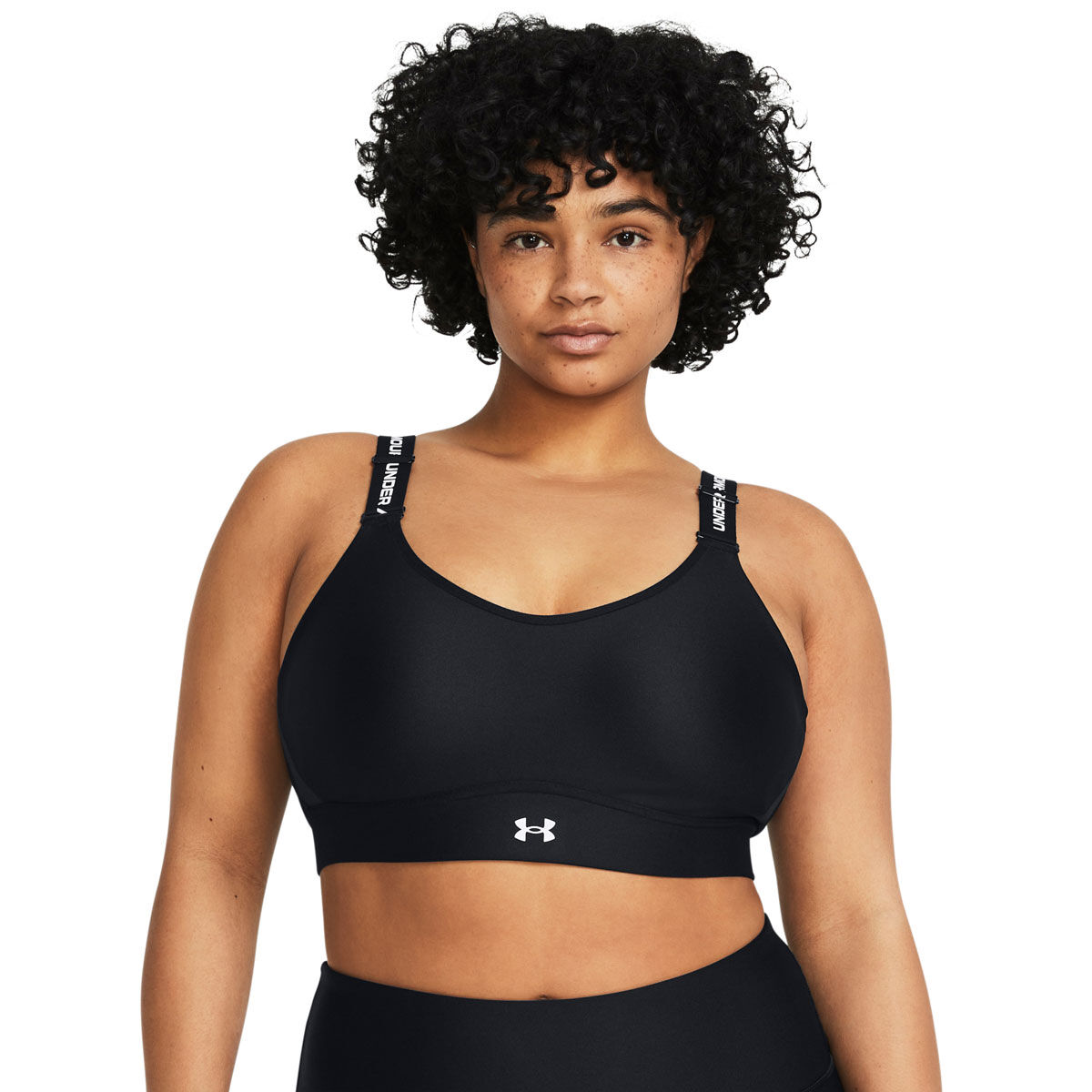 Under Armour Womens Infinity 2.0 Medium Support Sports Bra - Black/White slider