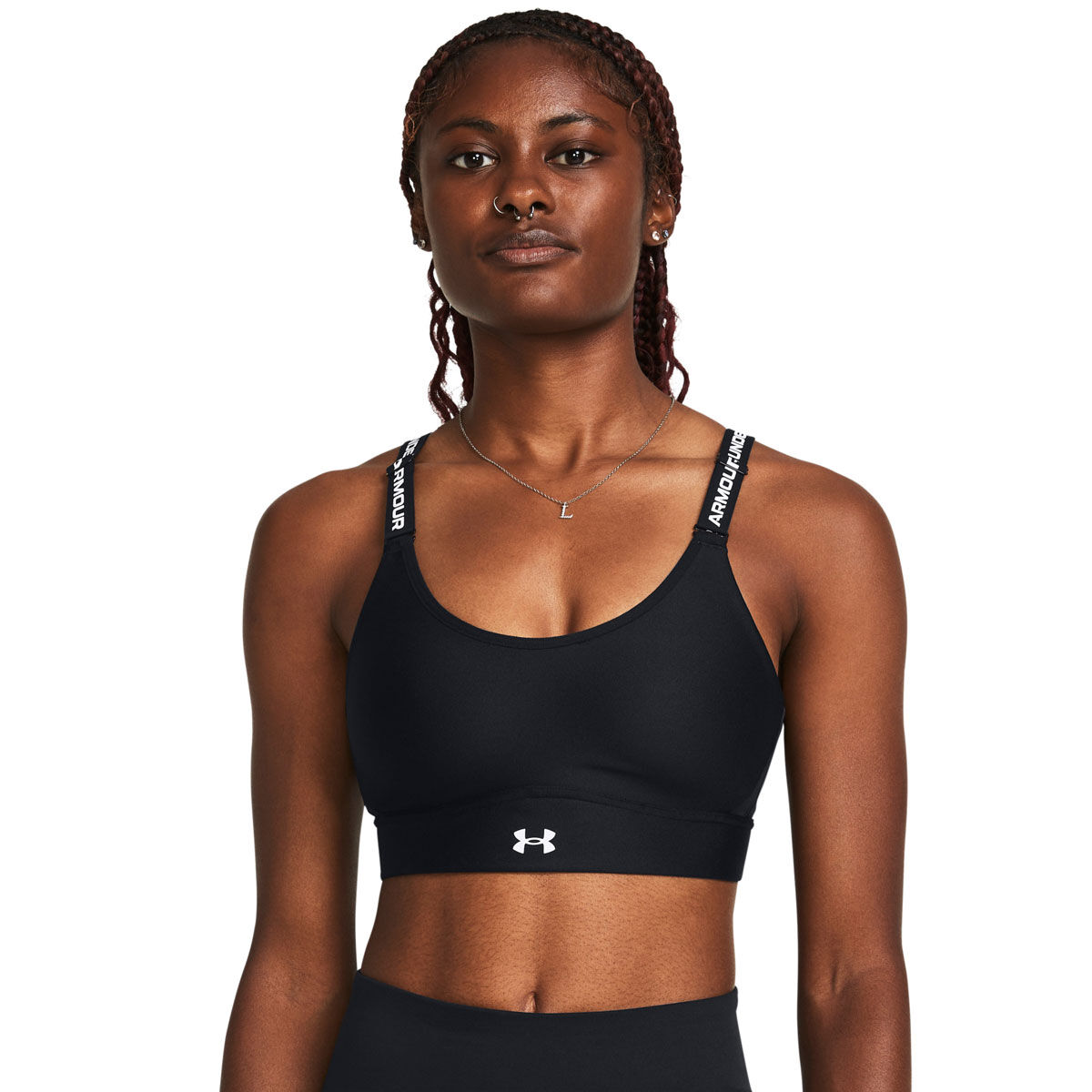 Under Armour Womens Infinity 2.0 Medium Support Sports Bra - Black/White slider