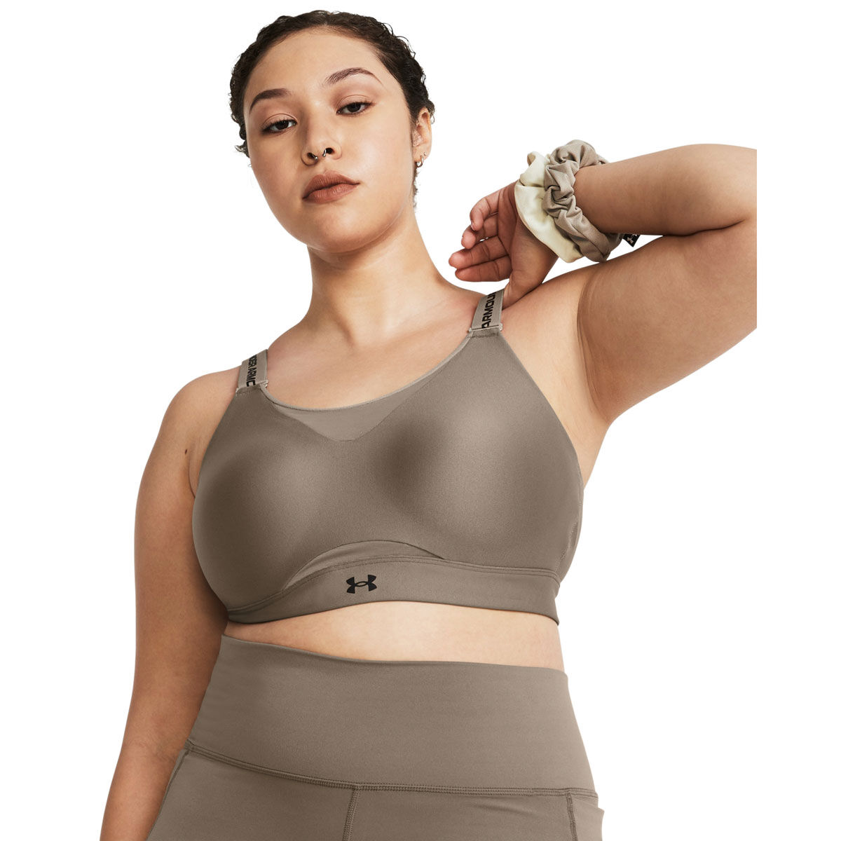 Under Armour Womens Infinity High Impact Sports Bra - Taupe slider