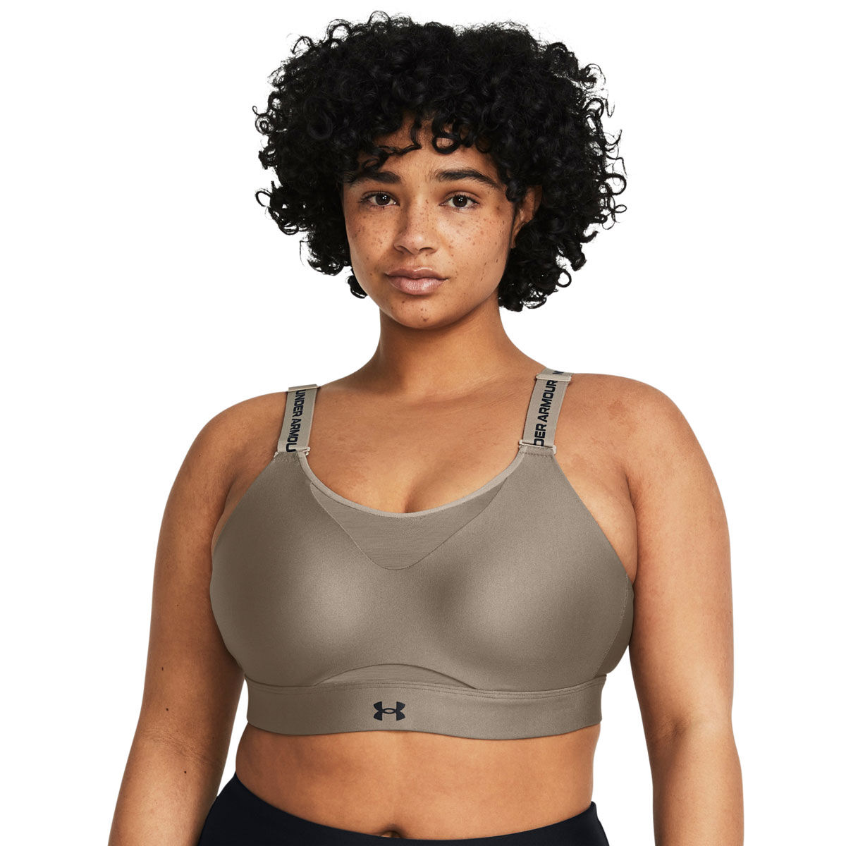 Under Armour Womens Infinity High Impact Sports Bra - Taupe slider