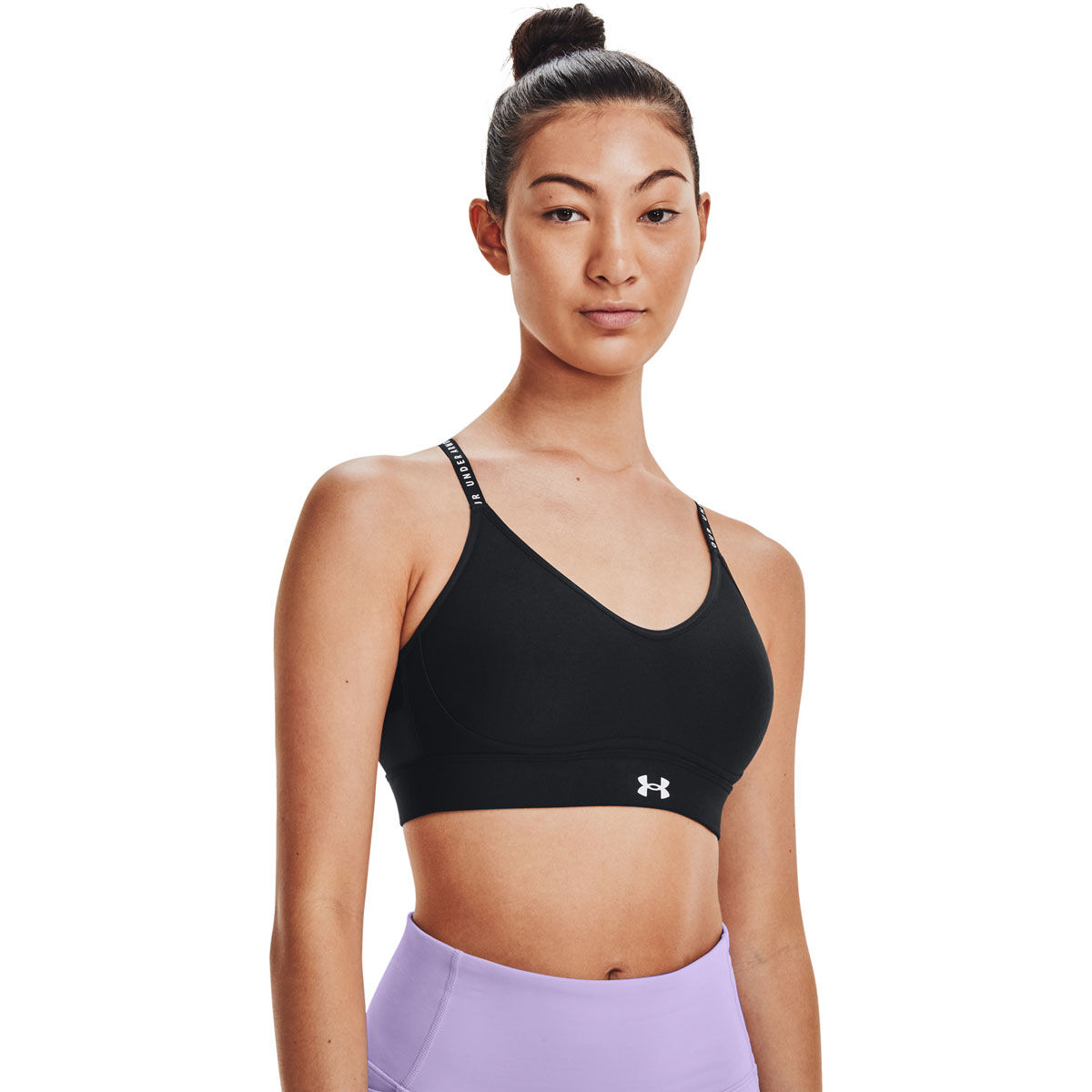 Under Armour Womens Infinity Low Support Covered Sports Bra - Black slider