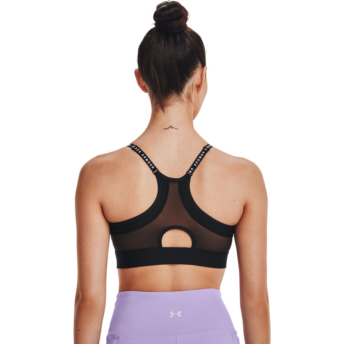 Under Armour Womens Infinity Low Support Covered Sports Bra - Black slider