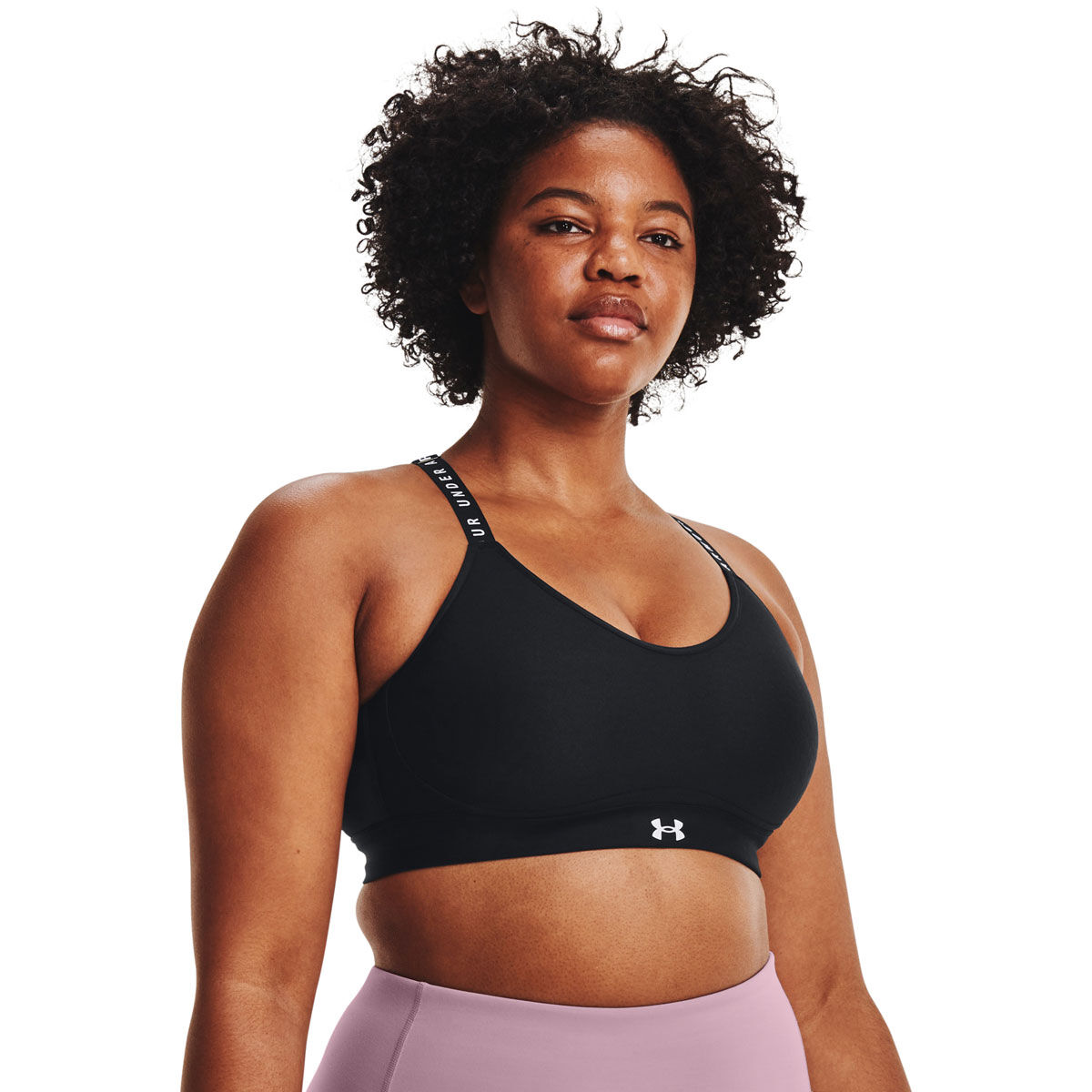 Under Armour Womens Infinity Low Support Covered Sports Bra - Black slider