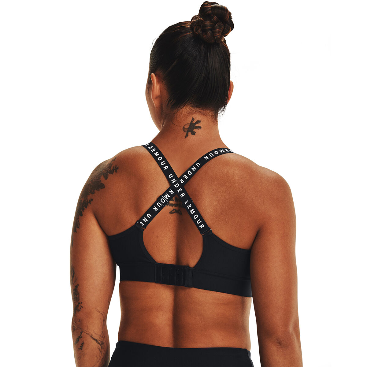 Under Armour Womens Infinity Mid Support Covered Sports Bra - Black slider