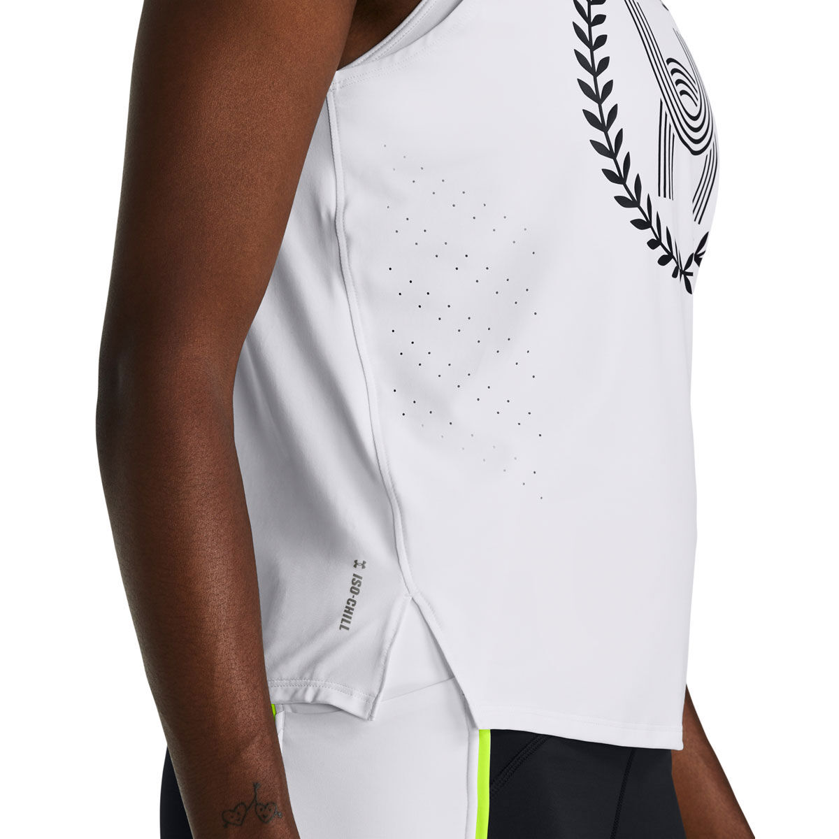 Under Armour Womens ISO-Chill Run Everywhere Laser Tank White XL - White slider