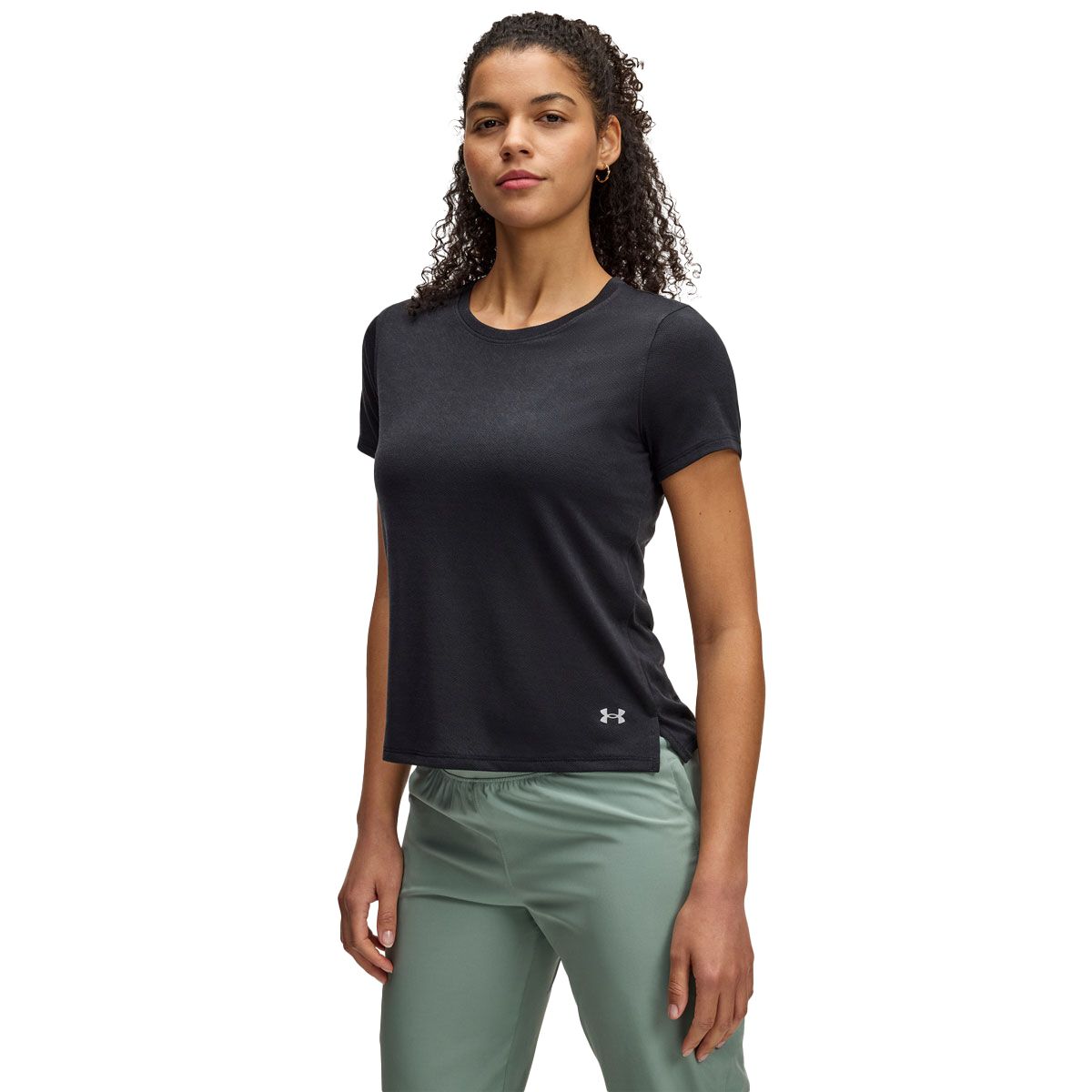 Under Armour Womens Launch Camo Tee - Black slider