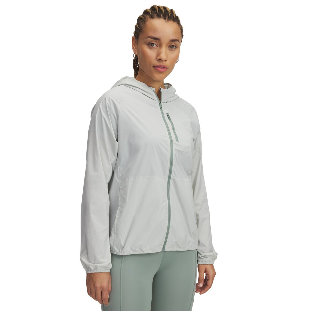 Under Armour Womens Launch Lightweight Jacket - Green slider