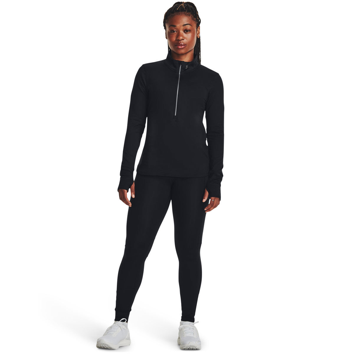 Under Armour Womens Launch Pro Half Zip Long Sleeve Top - Black slider