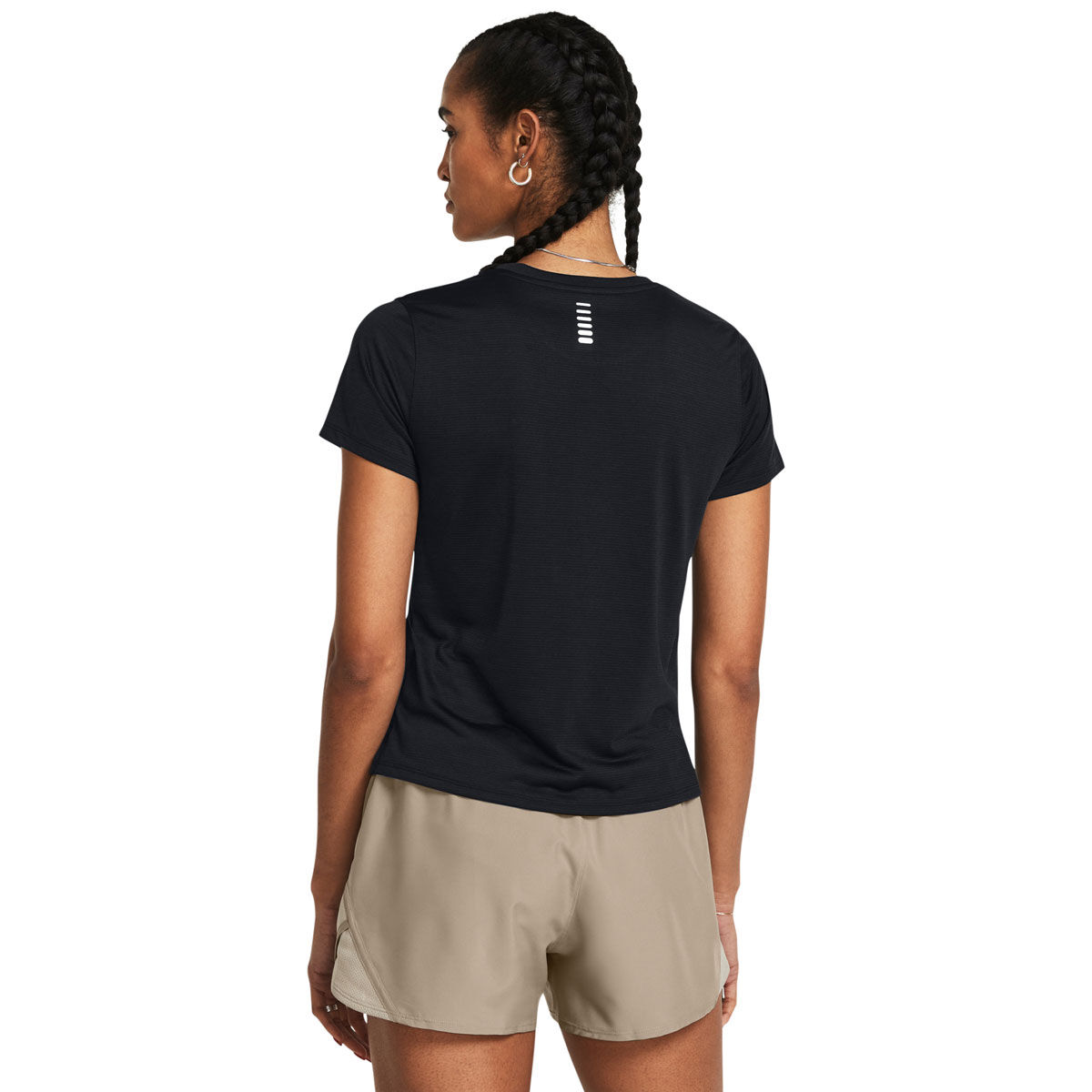 Under Armour Womens Launch Short Sleeve Running Tee - Black slider