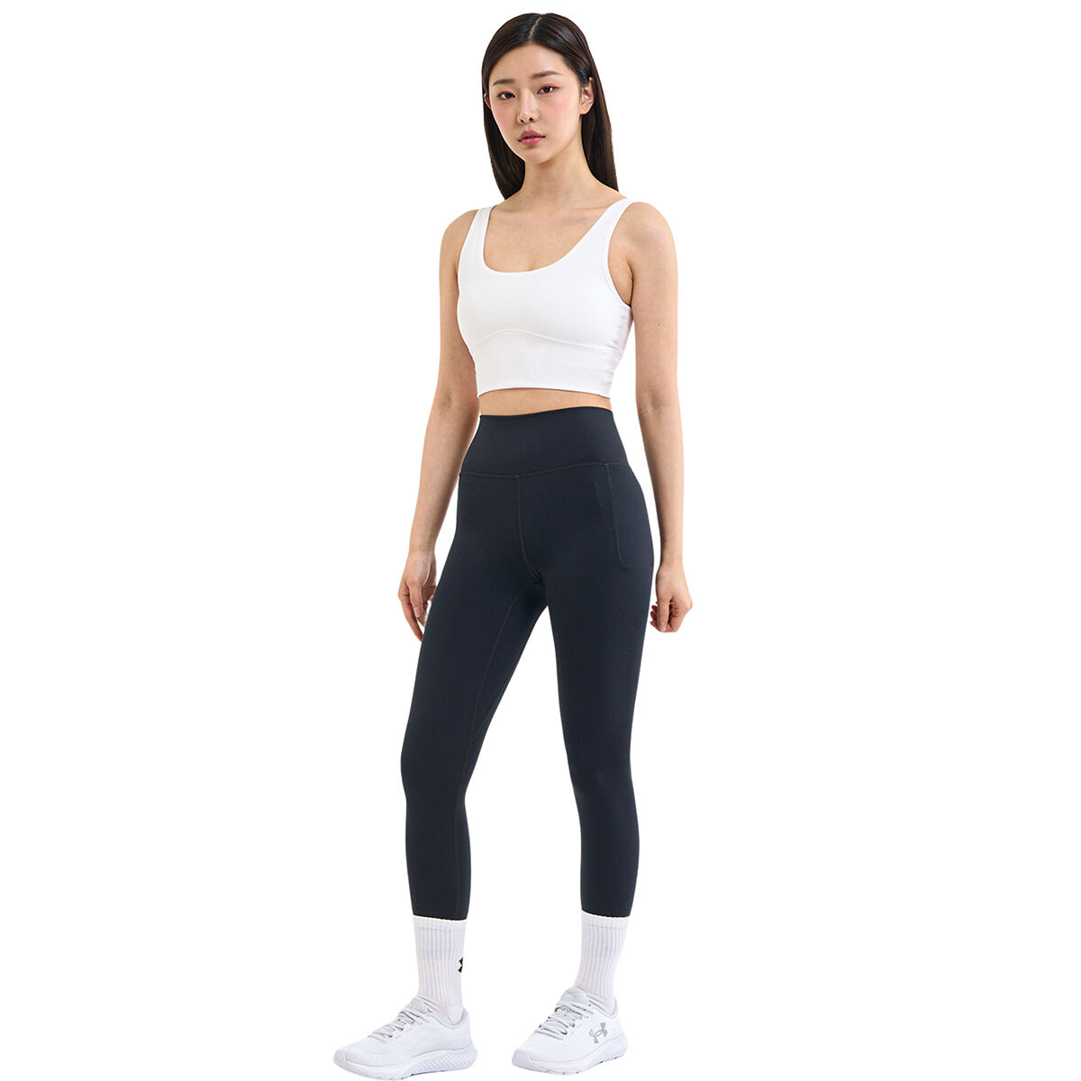 Under Armour Womens Meridian Fitted Crop Tank - Blue slider