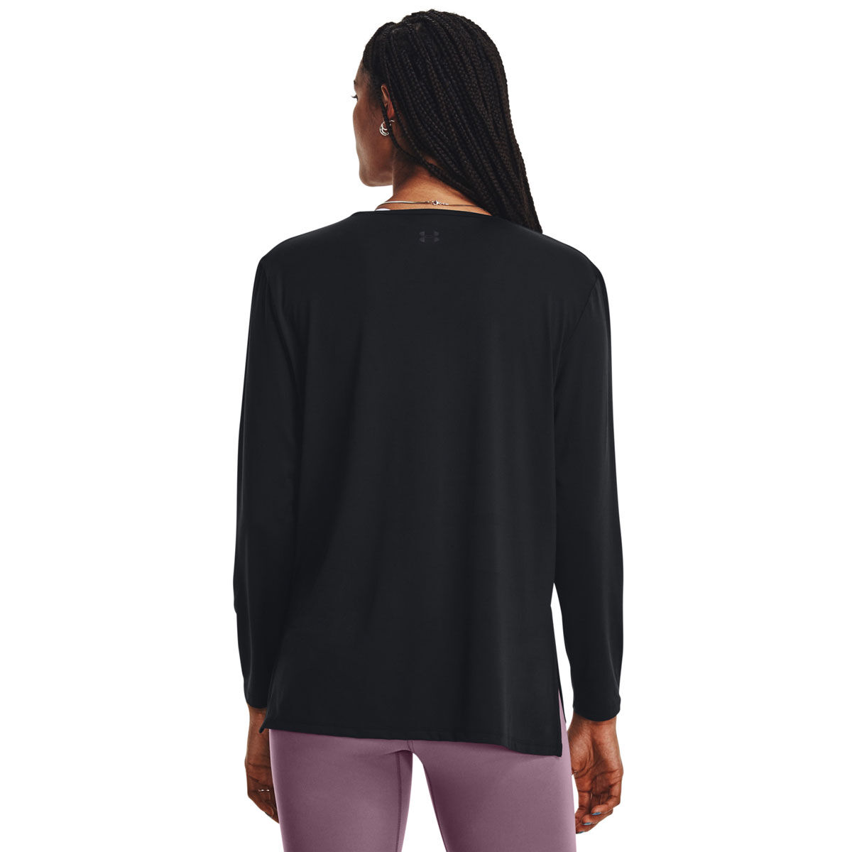 Under Armour Womens Meridian Long Sleeve Longline Tee - Black slider