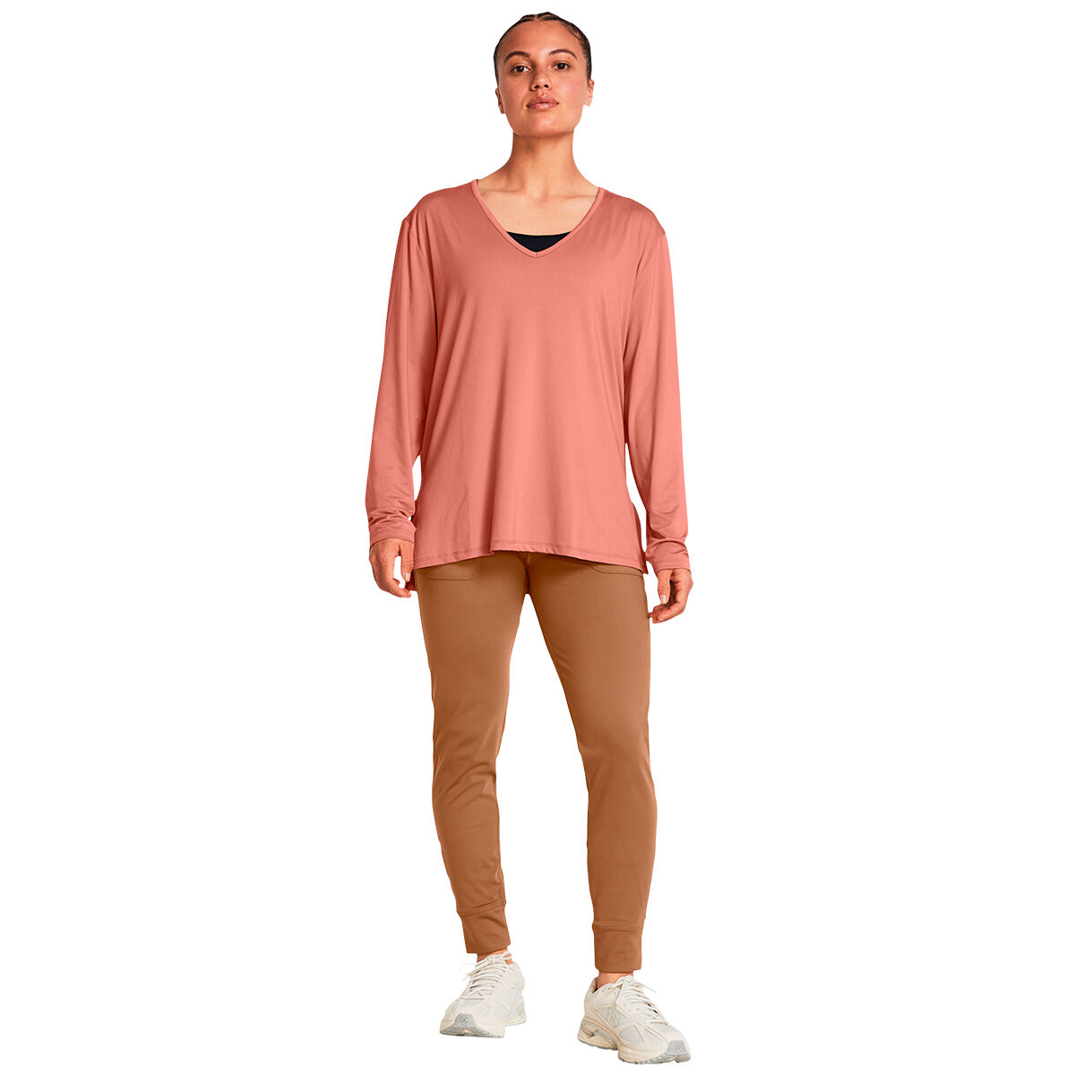 Under Armour Womens Meridian Long Sleeve Longline Tee - Black slider