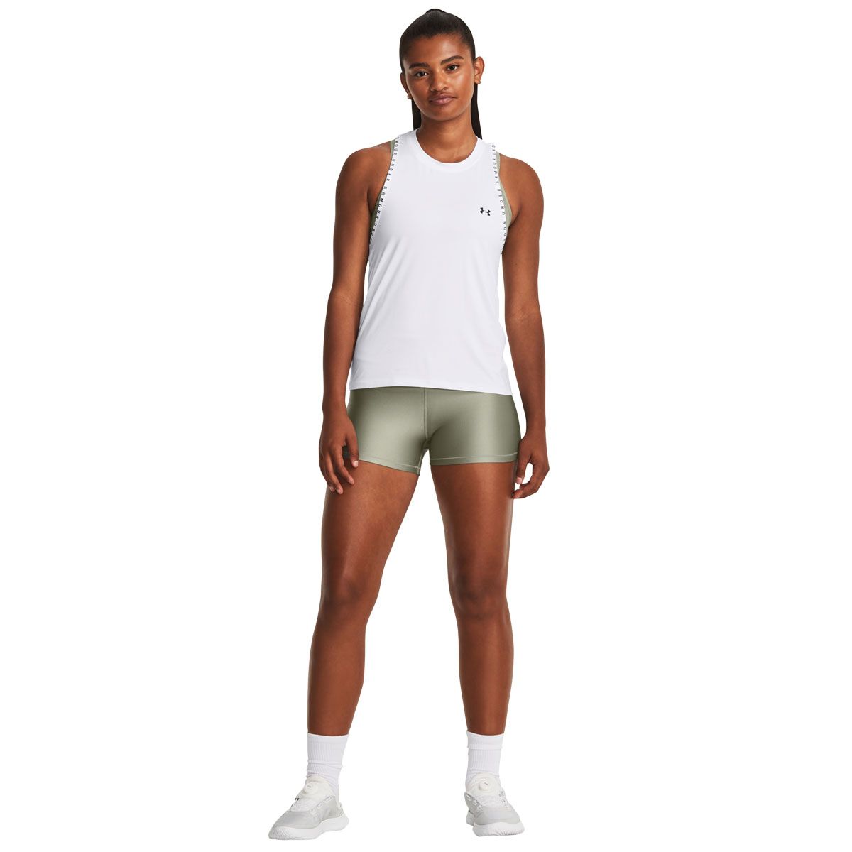 Under Armour Womens Mid Rise Shorty Training Tights - Green slider