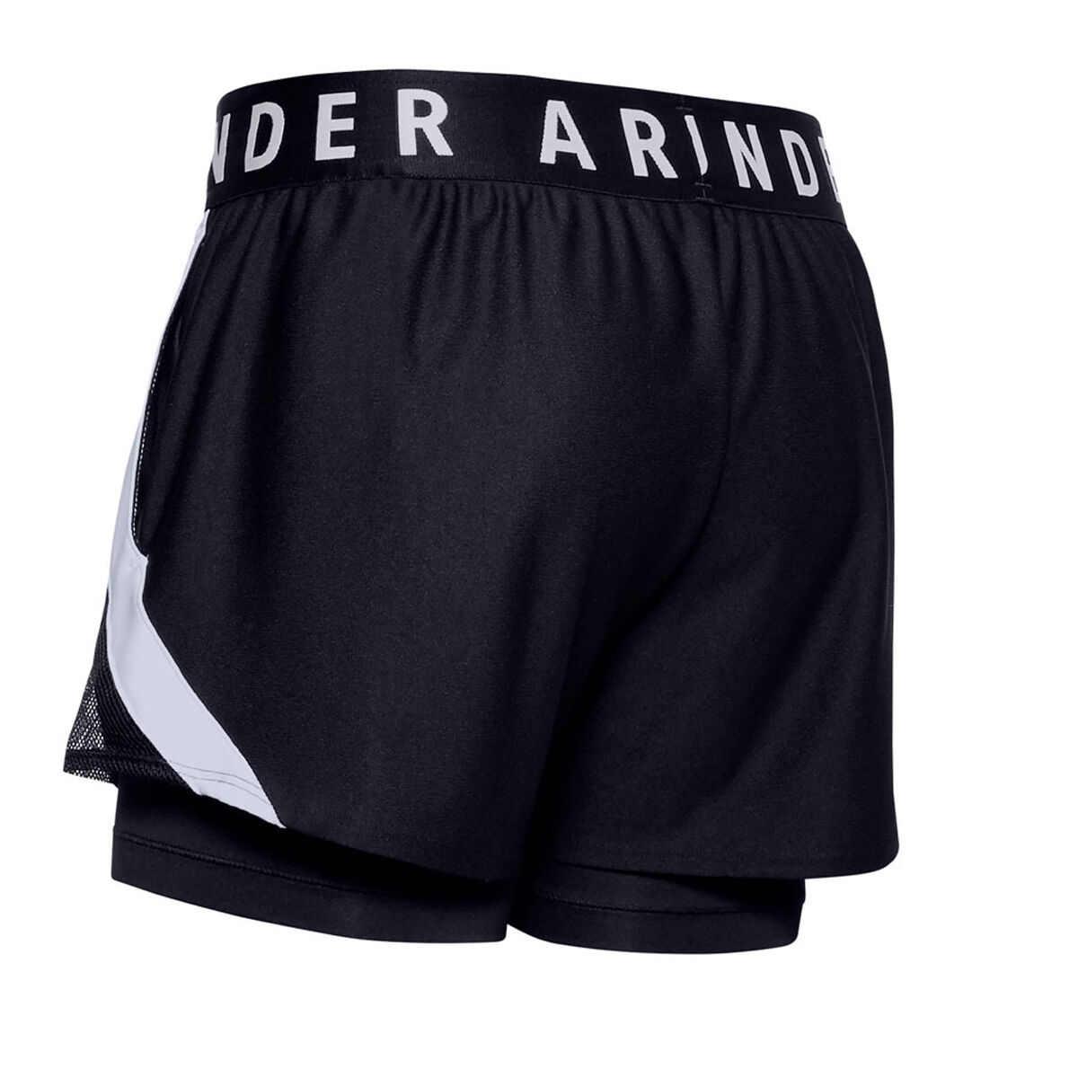 Under Armour Womens Play Up 2 in 1 Training Shorts - Black/White slider