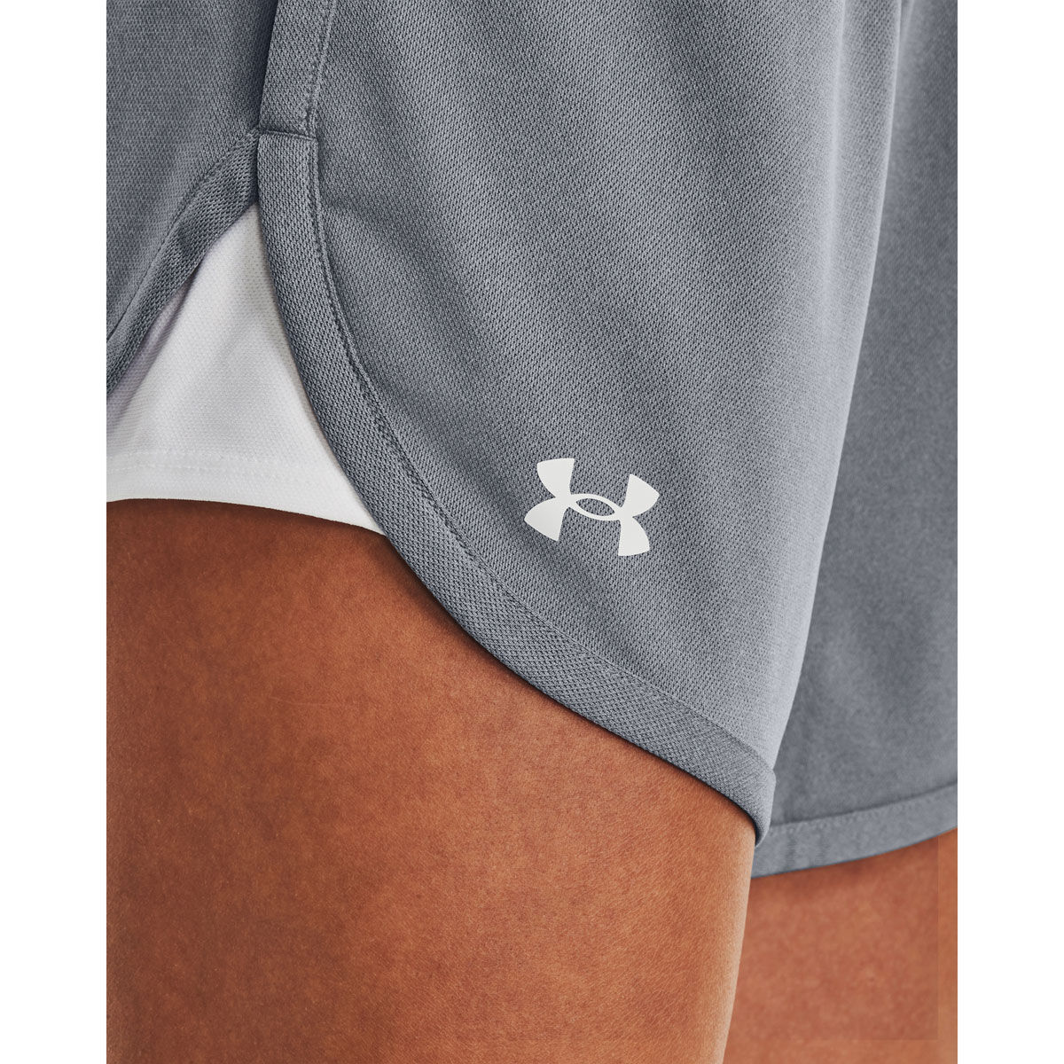 Under Armour Womens Play Up 5 Inch Shorts - Grey slider