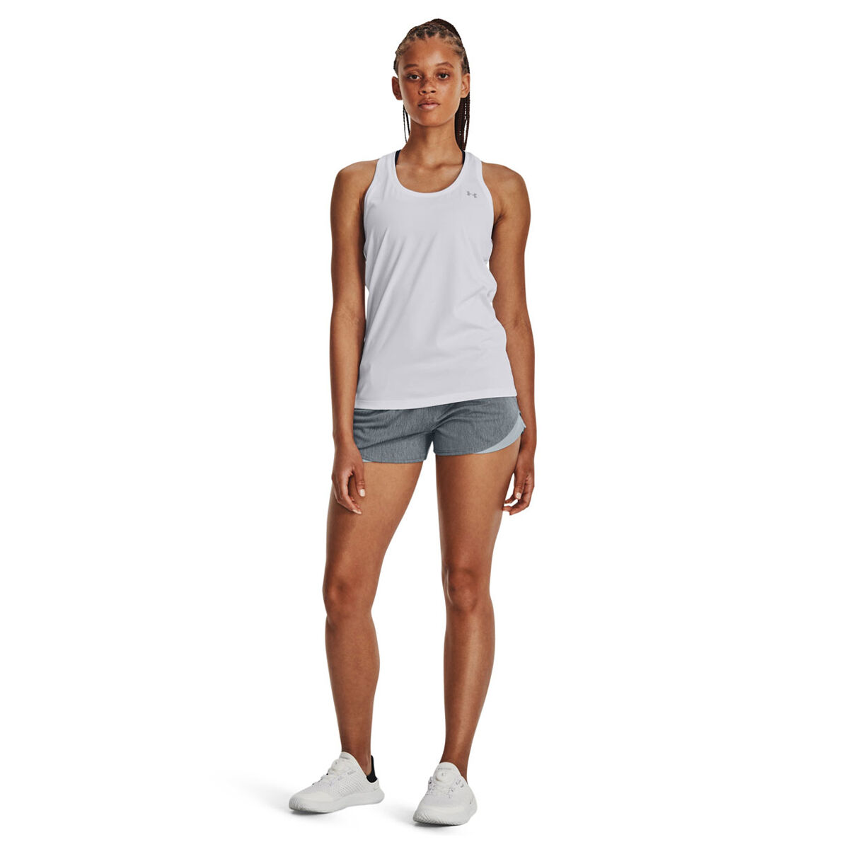 Under Armour Womens Play Up Twist 3.0 Training Shorts - Grey slider