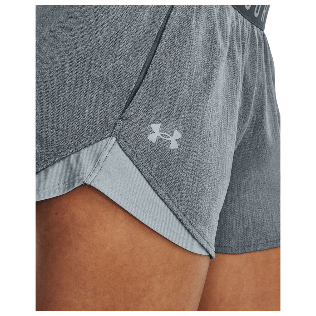 Under Armour Womens Play Up Twist 3.0 Training Shorts - Grey slider