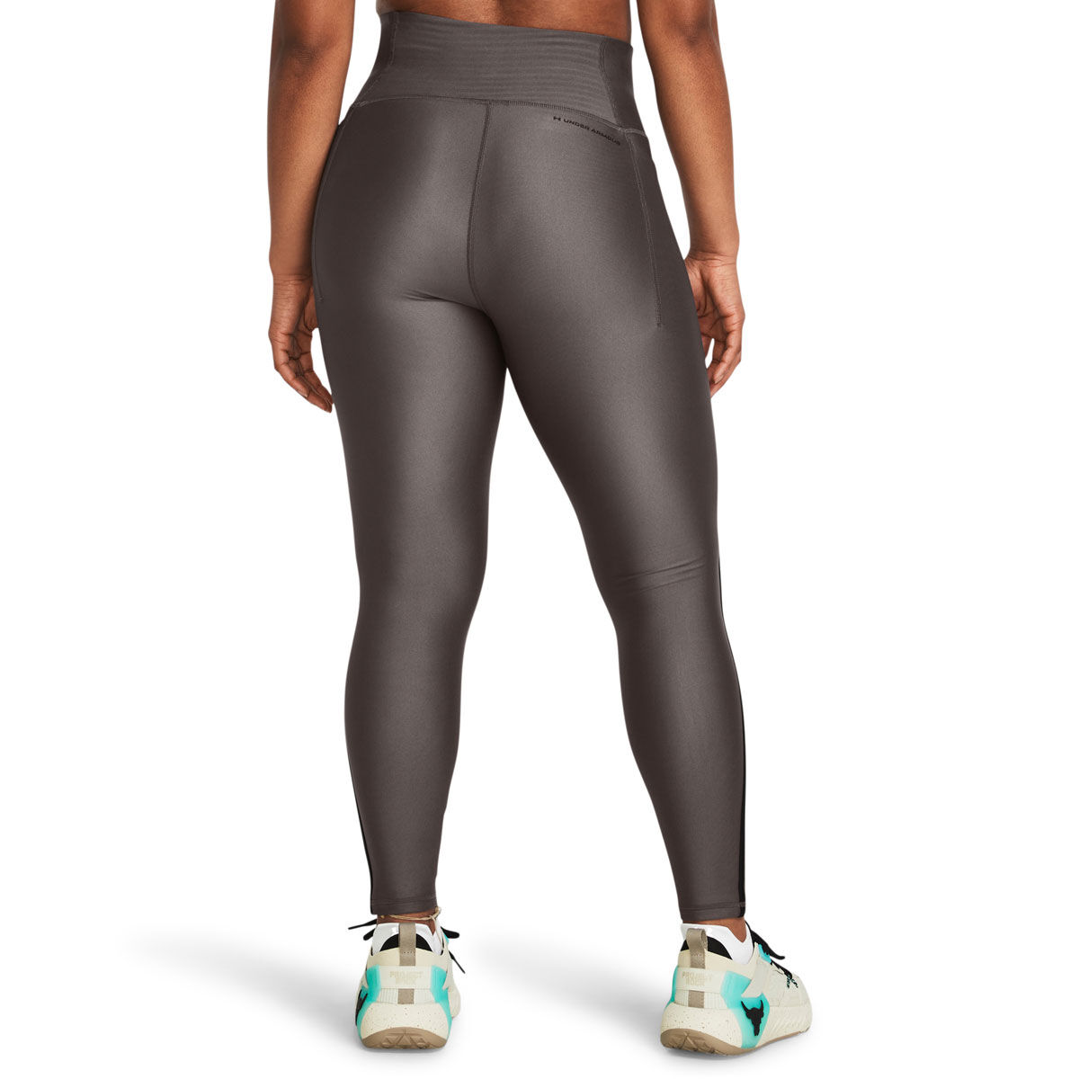 Under Armour Womens Project Rock All Train HeatGear Ankle Tights - Grey slider