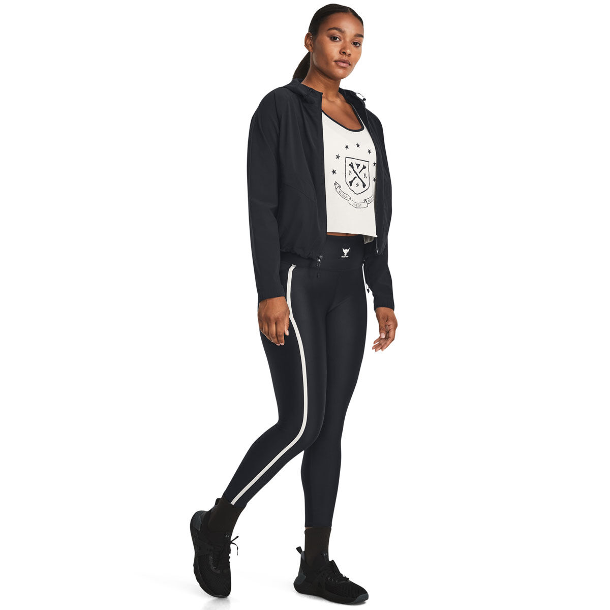 Under Armour Womens Project Rock Unstoppable Jacket - Black slider