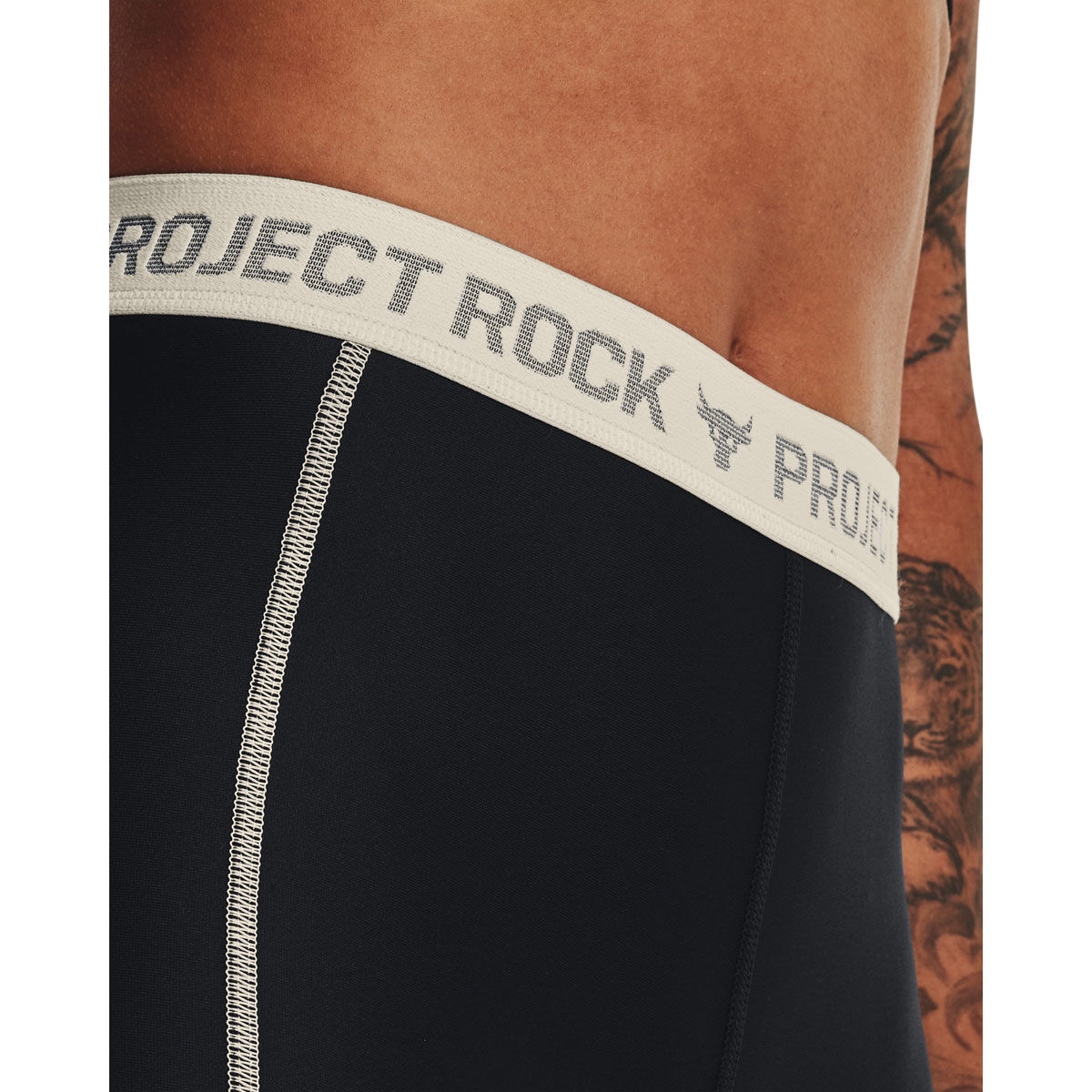 Under Armour Womens Project Rock Womens Bike Shorts Black XS - Black slider