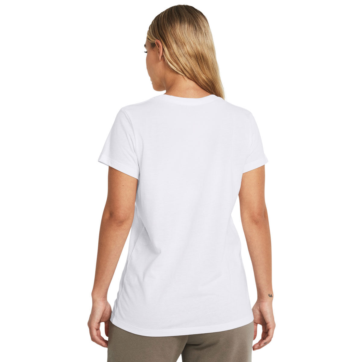 Under Armour Womens Rival Logo Tee - White/Black slider